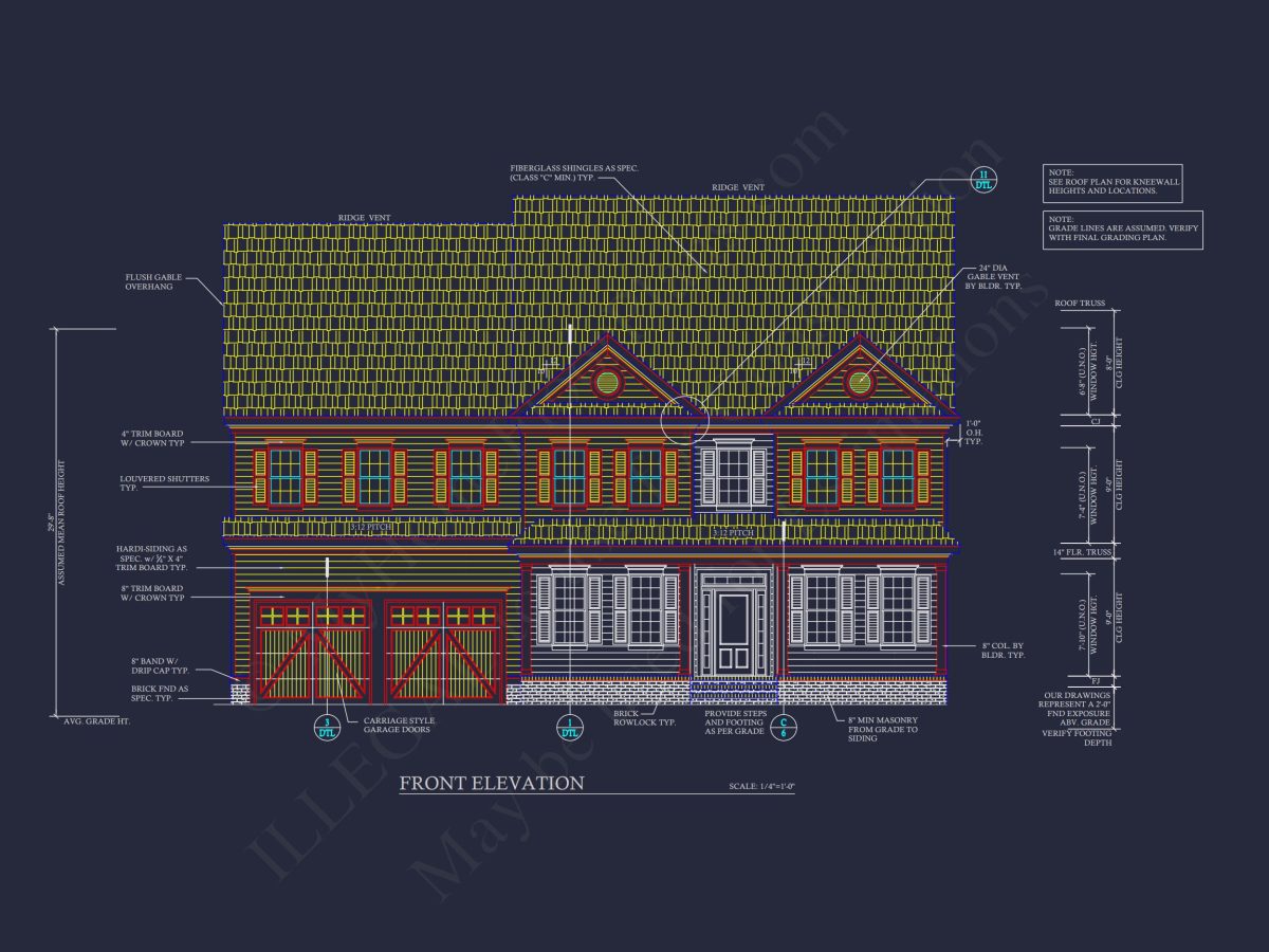 2-Story Traditional house Plan w/Open Floor Plan - 3845 SqFt