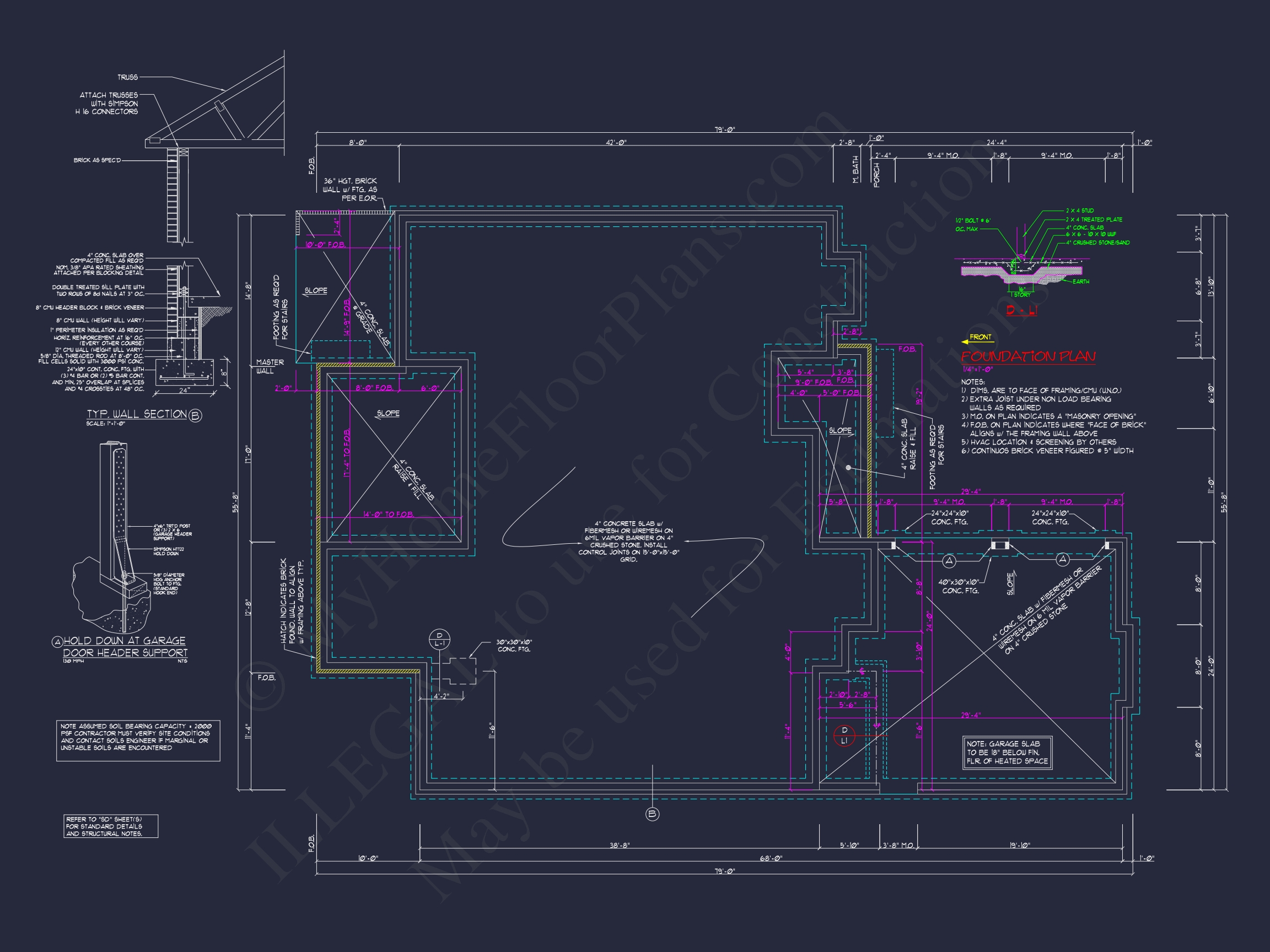 2-Story,5-Bed Traditional Home Floor Plan & Blueprint