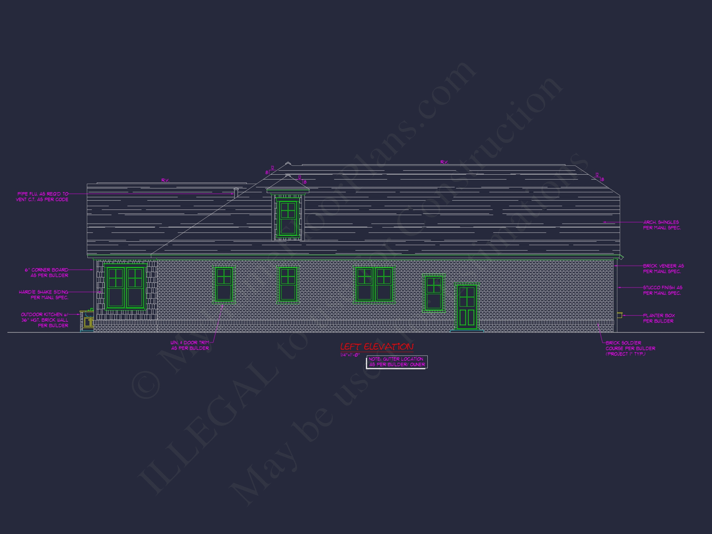 2-Story,5-Bed Traditional Home Floor Plan & Blueprint