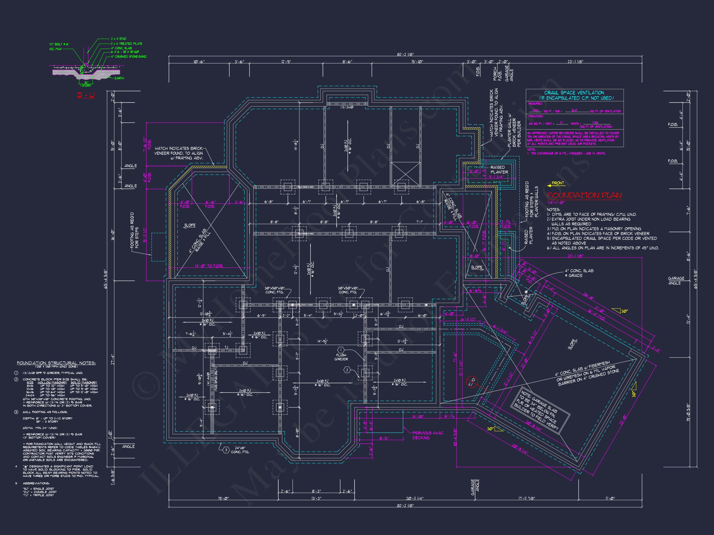 2-Story 3-Bed Traditional house Plan,2800 Sq Ft Floor Plan