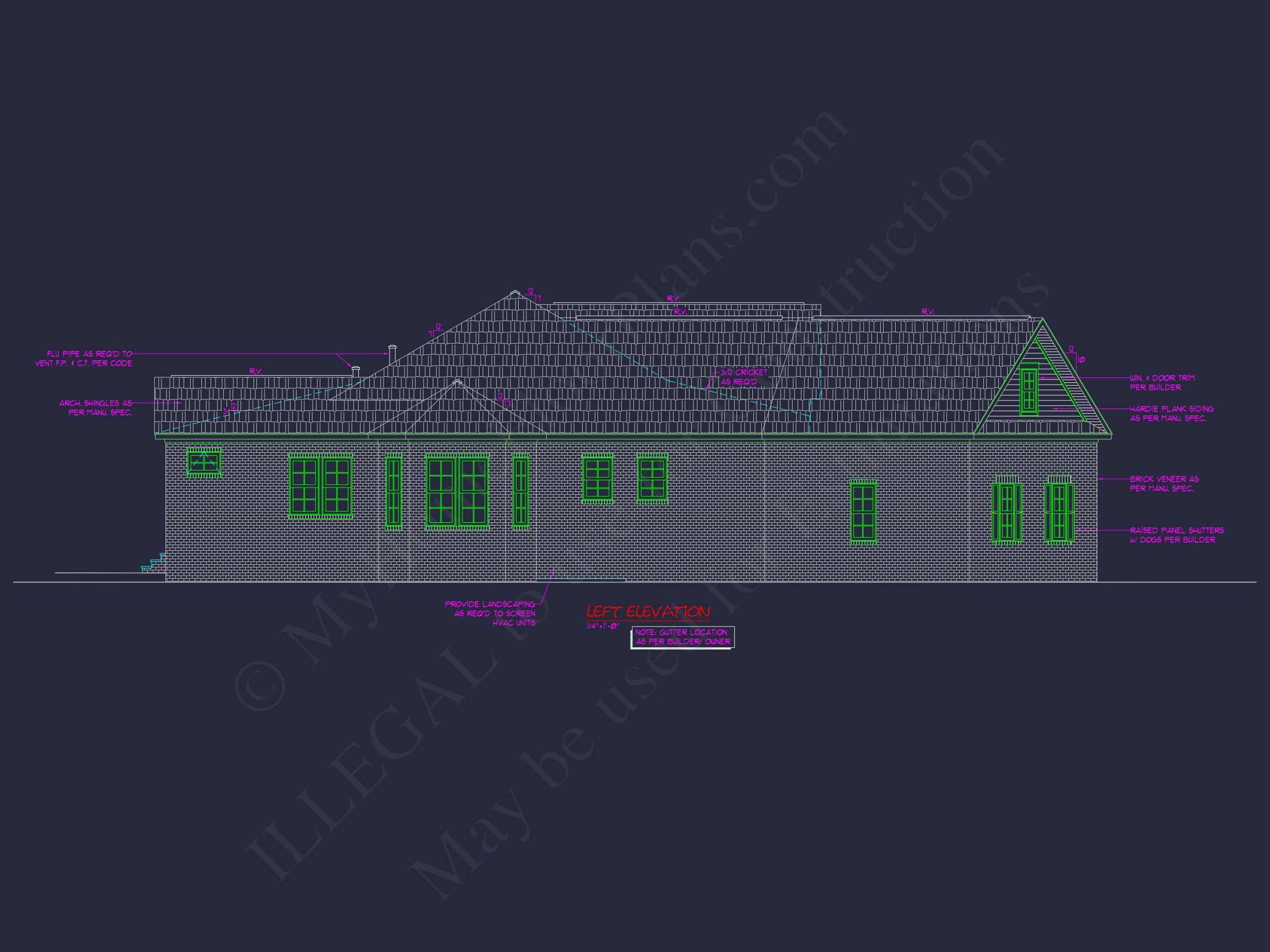 2-Story 3-Bed Traditional house Plan,2800 Sq Ft Floor Plan
