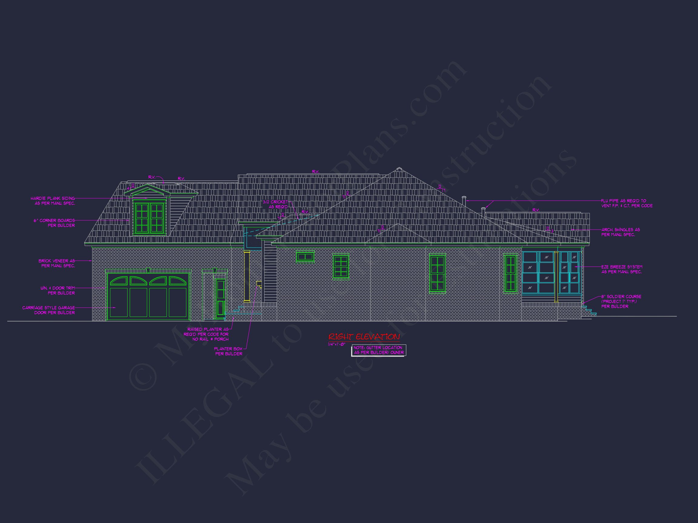 2-Story 3-Bed Traditional house Plan,2800 Sq Ft Floor Plan