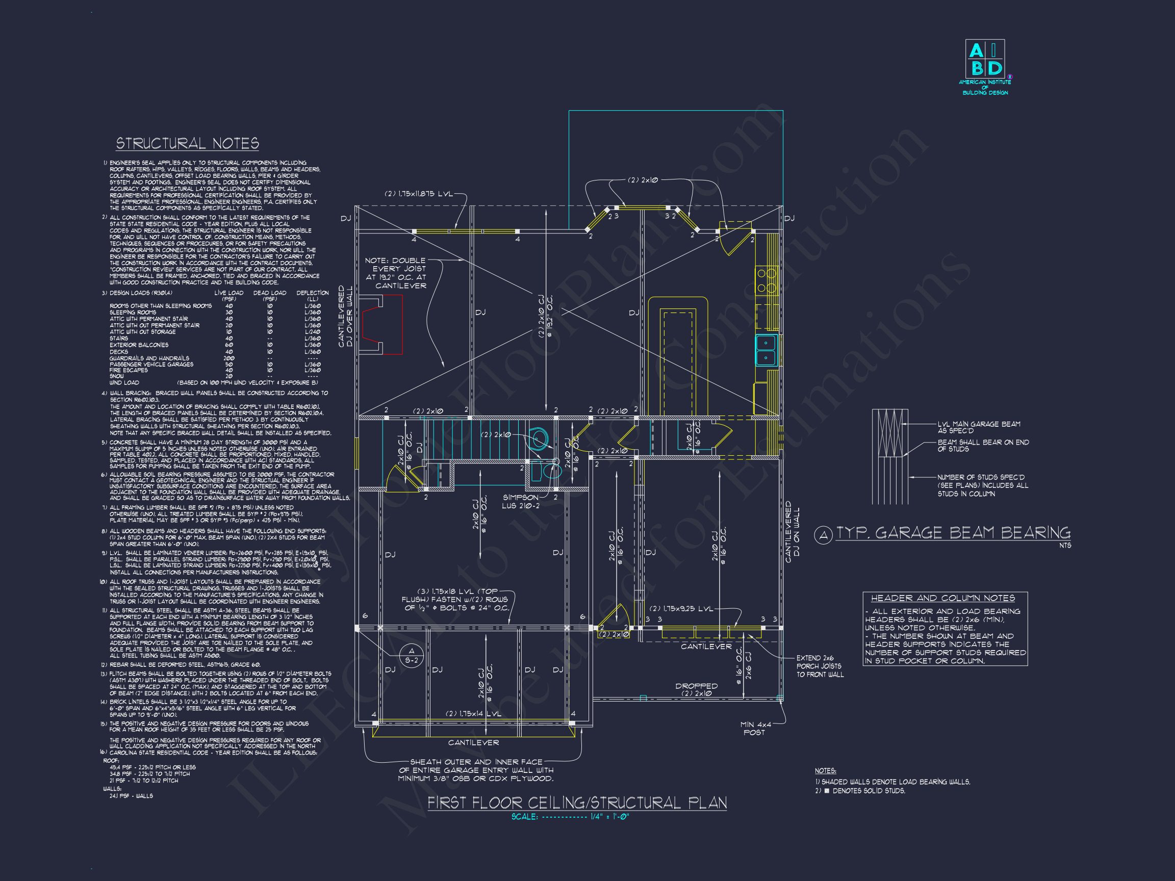 2 Story 3 Bed,3 Bath house Plan & Blueprint Design