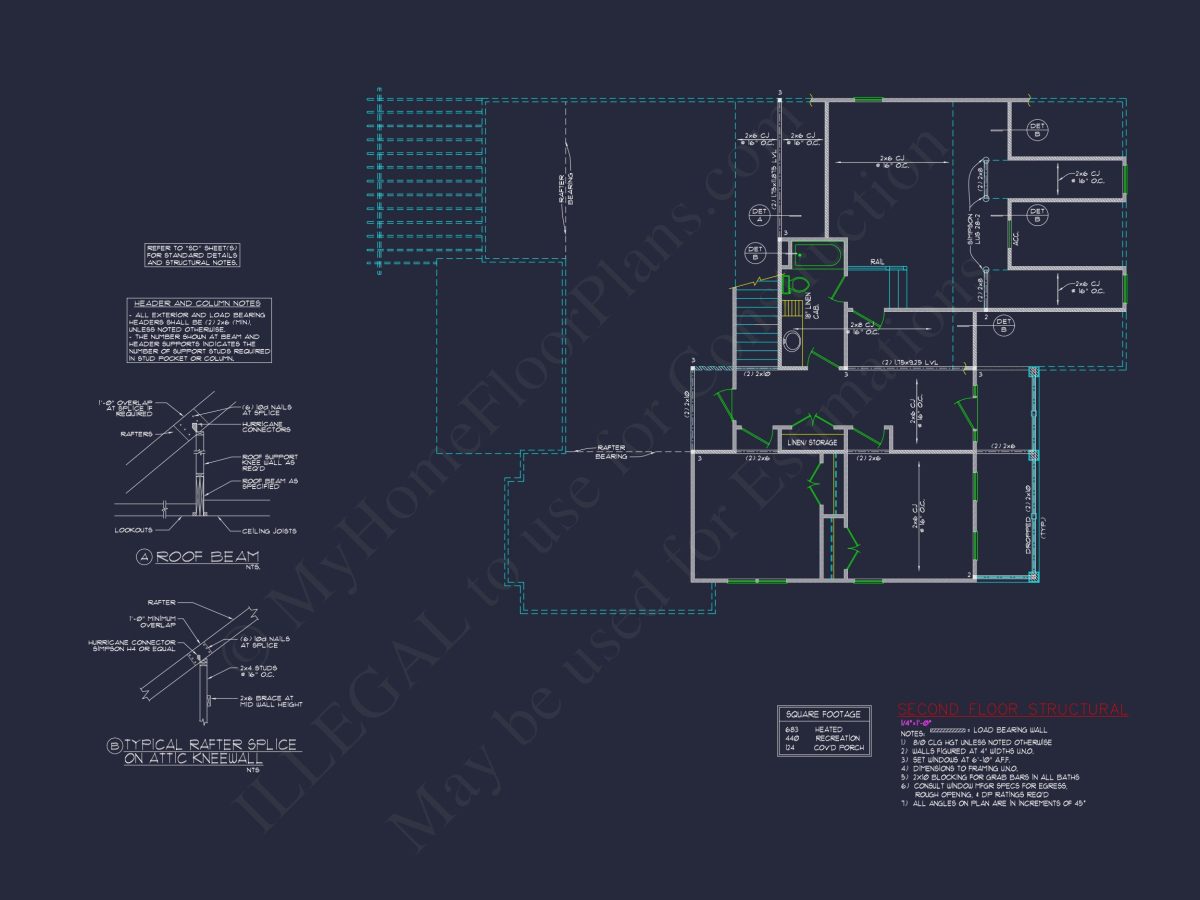 2-Story 3-Bedroom Country house Plan w/Island Kitchen & Lanai
