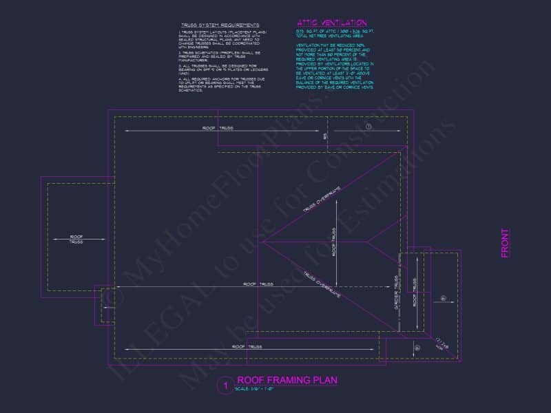 2 Story Craftsman house Plan - 2525 Sq Ft, 4 Beds, 3 Baths, 2 Car Garage Blueprint Design