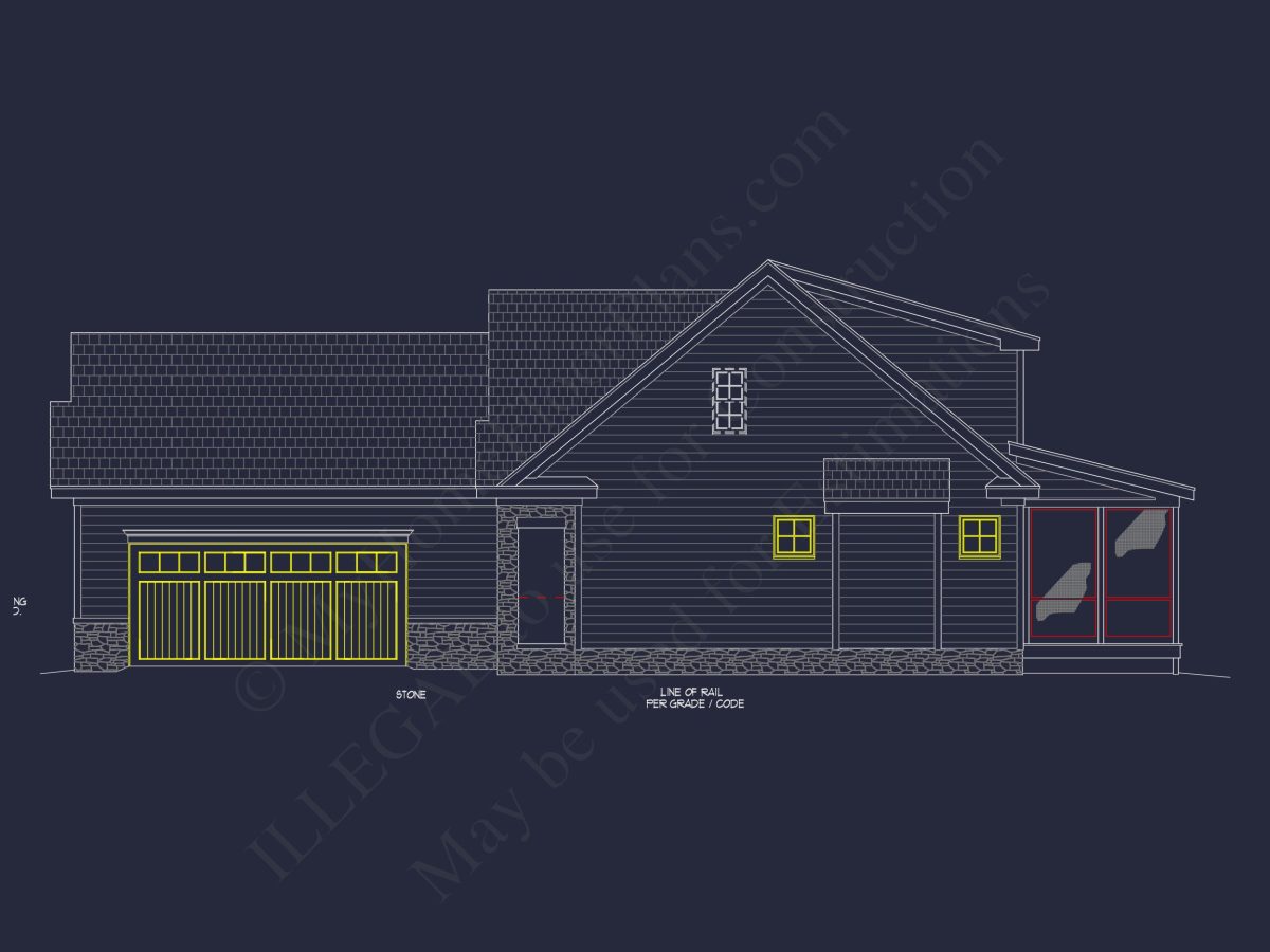 2-Story Craftsman house Plan Blueprint with Garage & Features