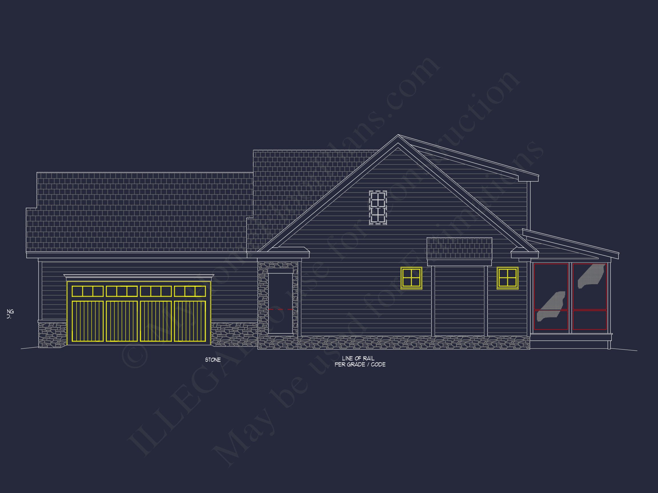 2-Story Craftsman house Plan Blueprint with Garage & Features