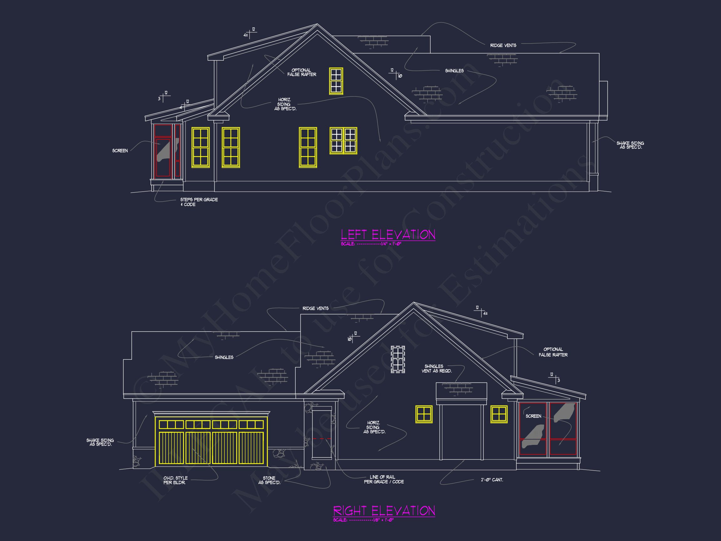 2-Story Craftsman house Plan Blueprint with Garage & Features