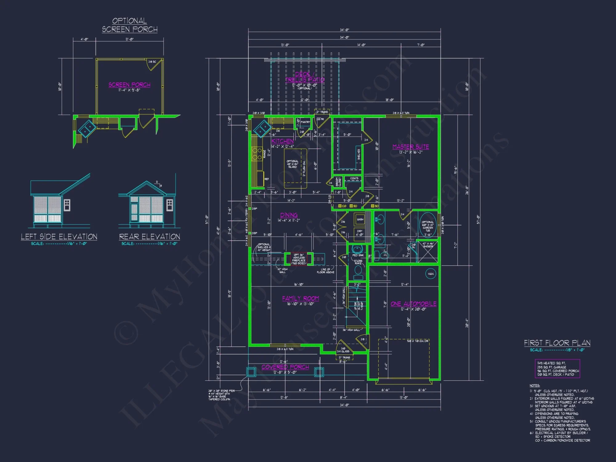 2-Story Craftsman house Plan with Open Floor Blueprint Designs
