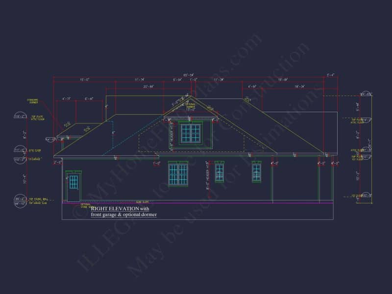 2-Story Craftsman house Plan w/Open Floor Plan (2605 Sq Ft)