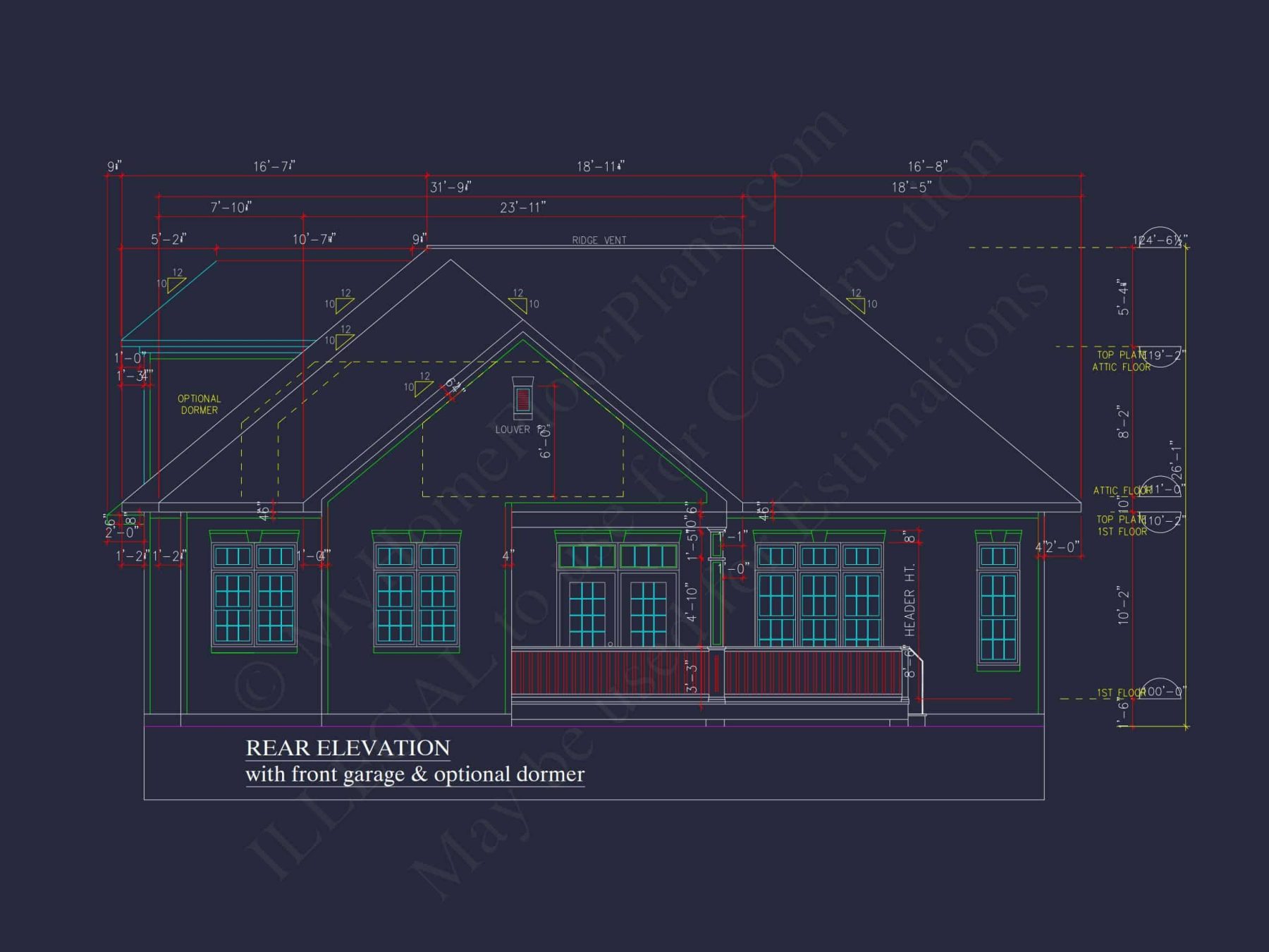 2-Story Craftsman house Plan w/Open Floor Plan (2605 Sq Ft)