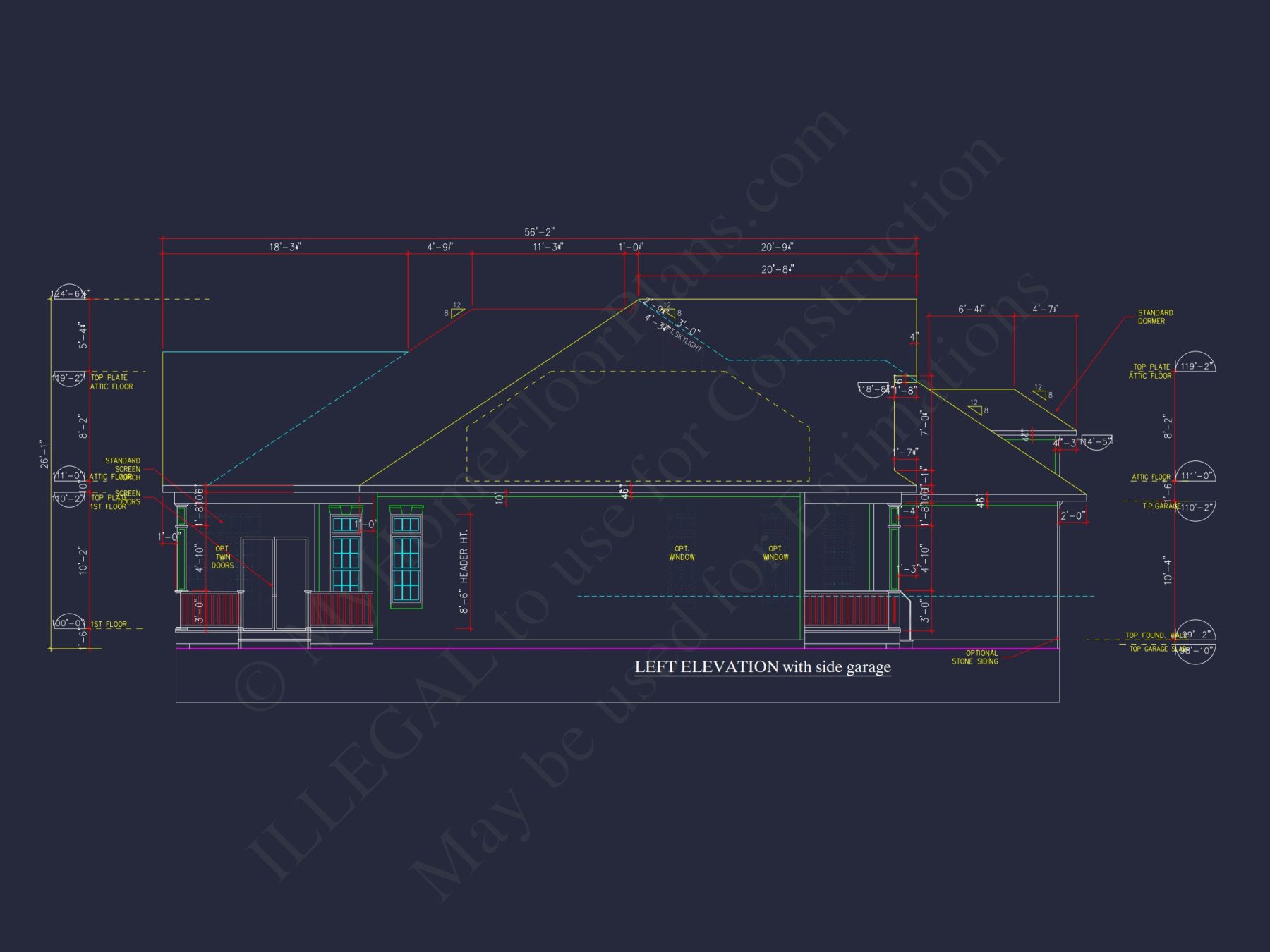 2-Story Craftsman house Plan w/Open Floor Plan (2605 Sq Ft)