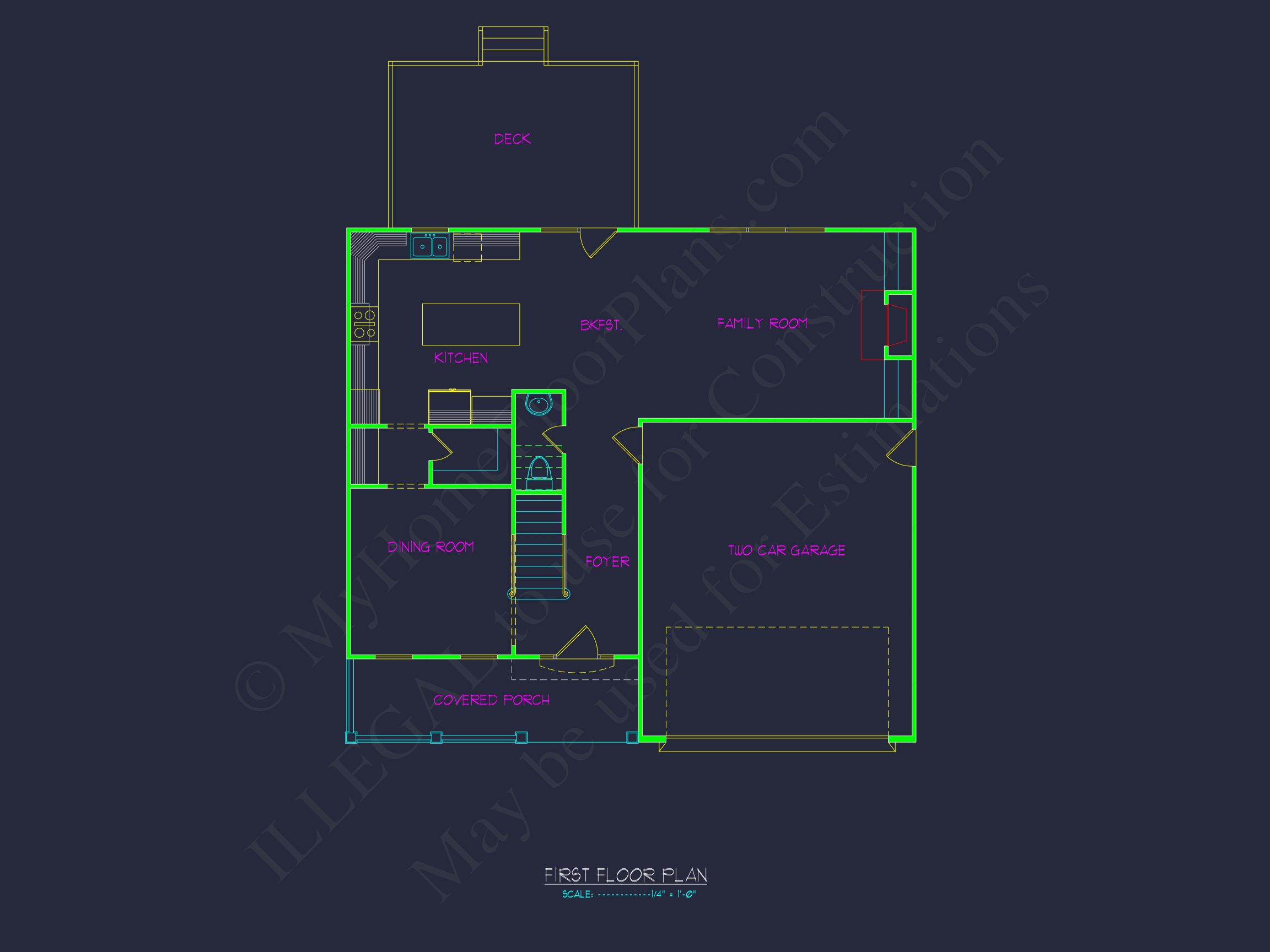 2-Story house Design Blueprint with 3-Bedroom Floor Plans