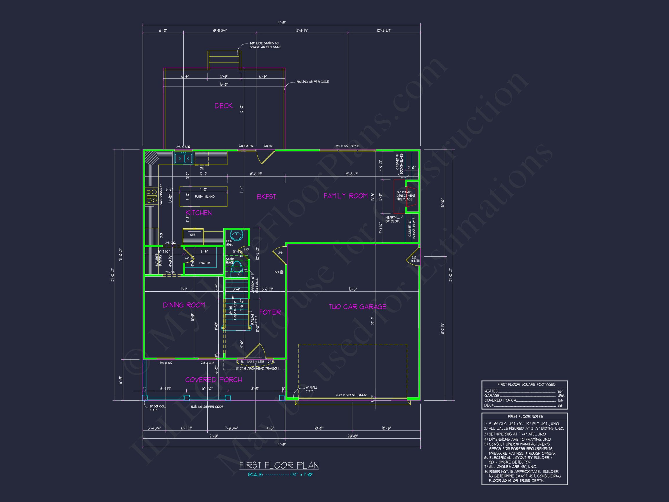 2-Story house Design Blueprint with 3-Bedroom Floor Plans