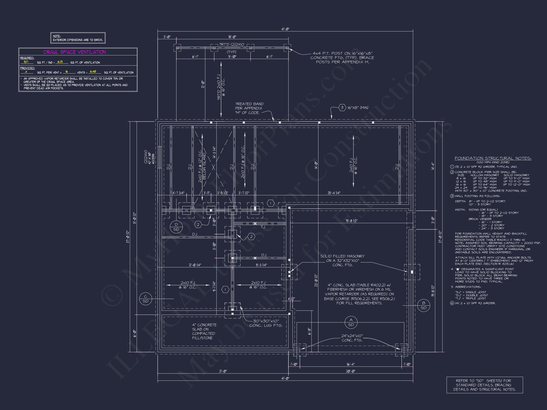 2-Story house Design Blueprint with 3-Bedroom Floor Plans