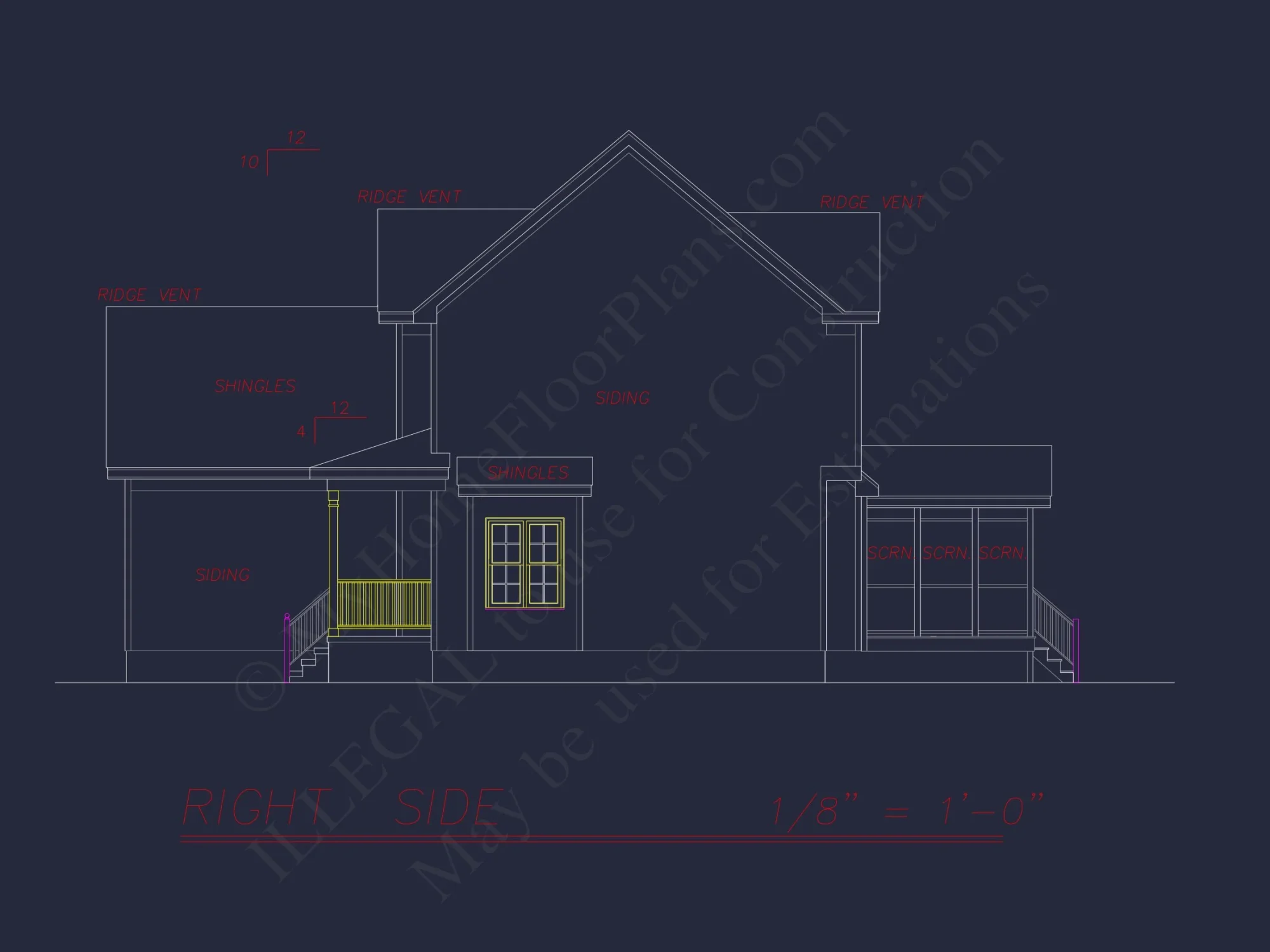 2-Story house Plan with 3 Bedrooms, CAD Designs & Blueprint
