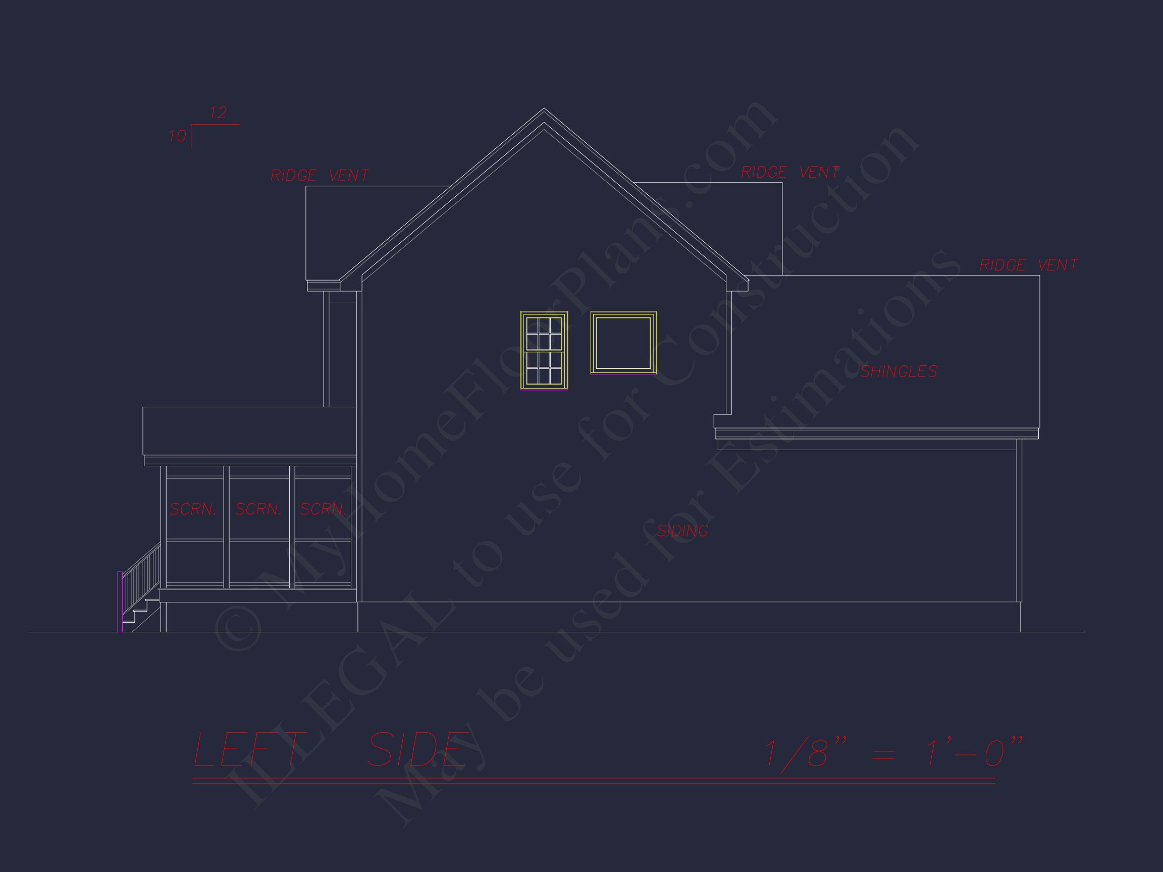 2-Story house Plan with 3 Bedrooms,CAD Designs & Blueprint