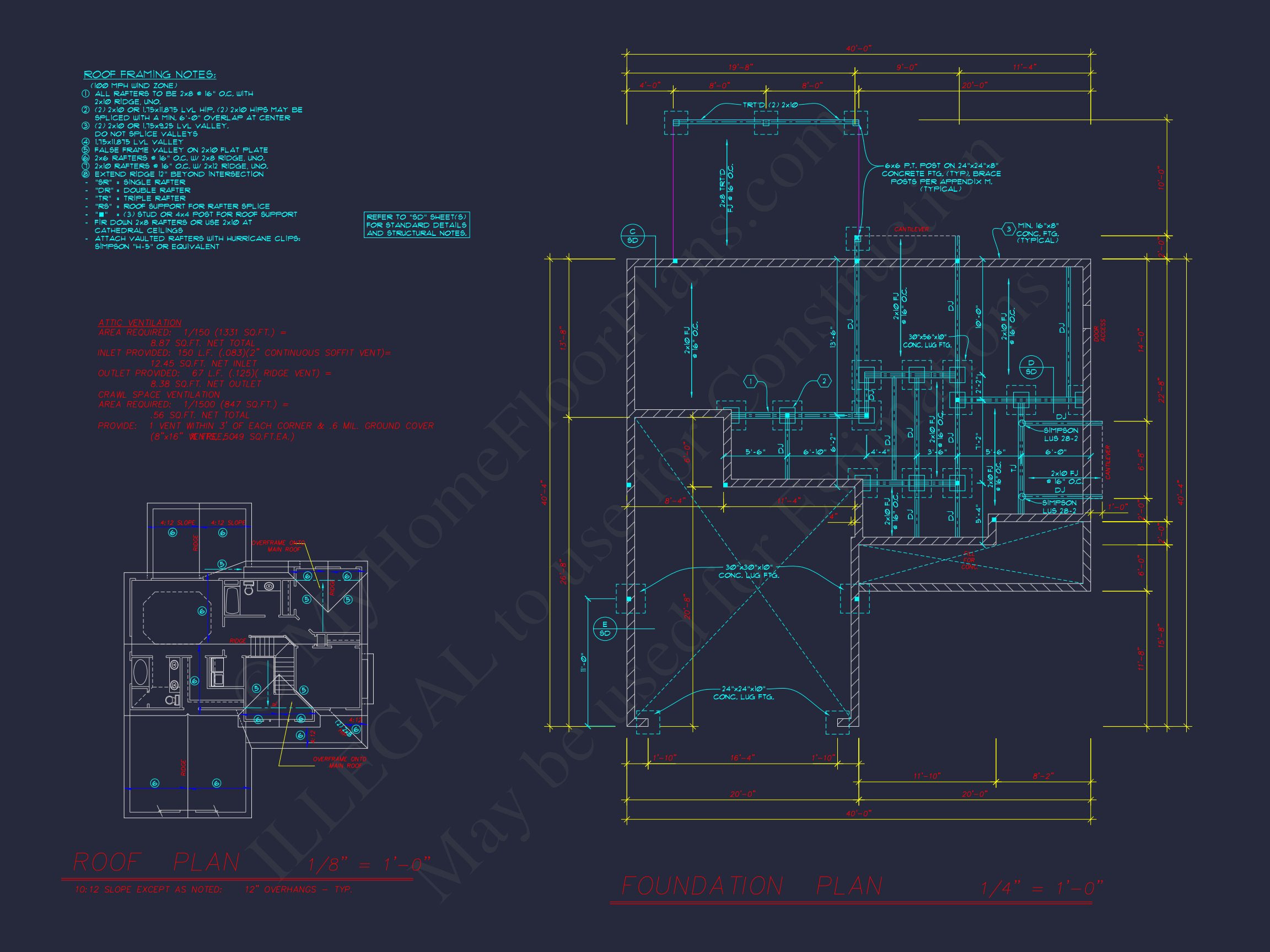 2-Story house Plan with 3 Bedrooms,CAD Designs & Blueprint