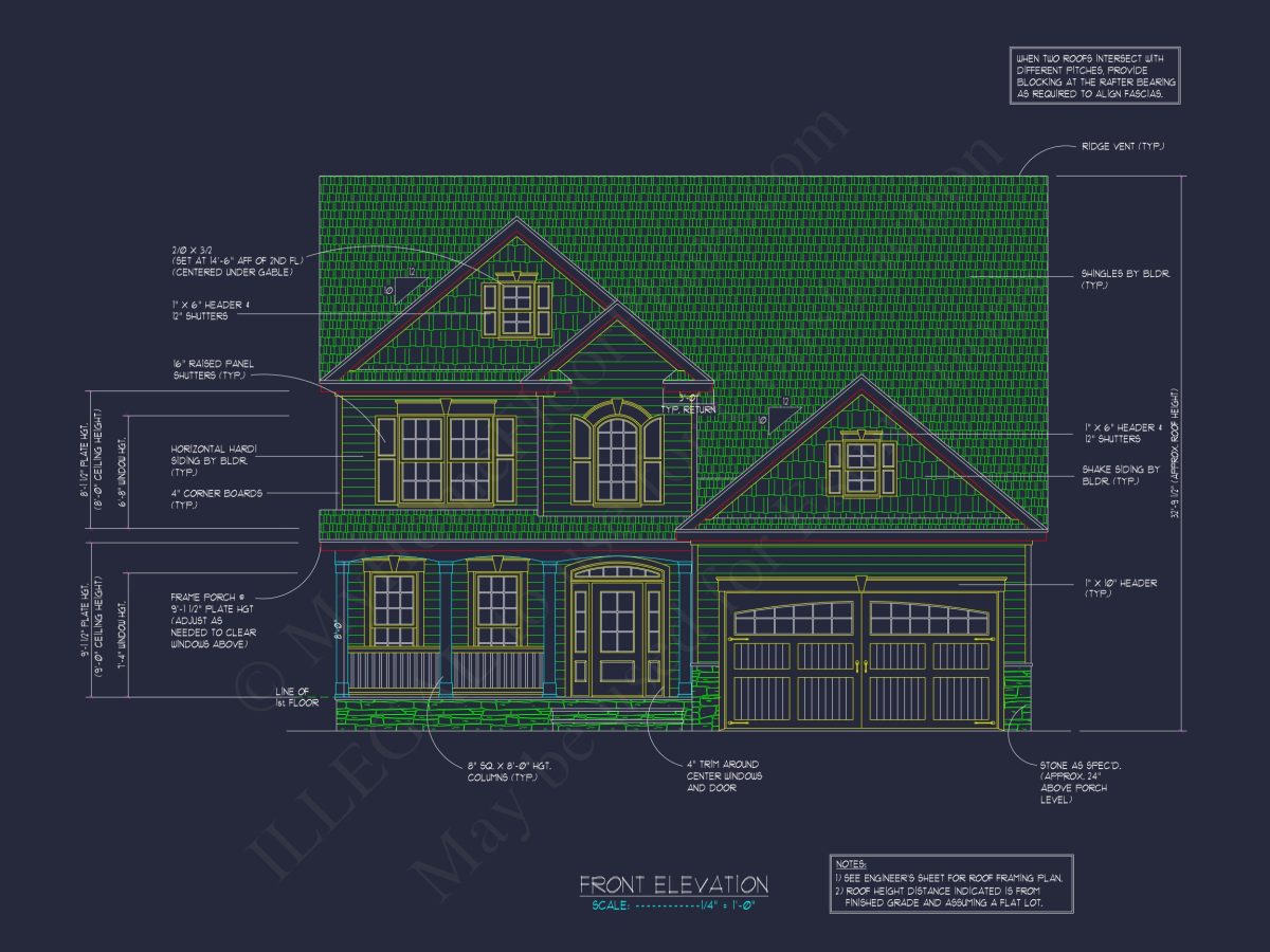 2-Story house Design Blueprint with 3-Bedroom Floor Plans