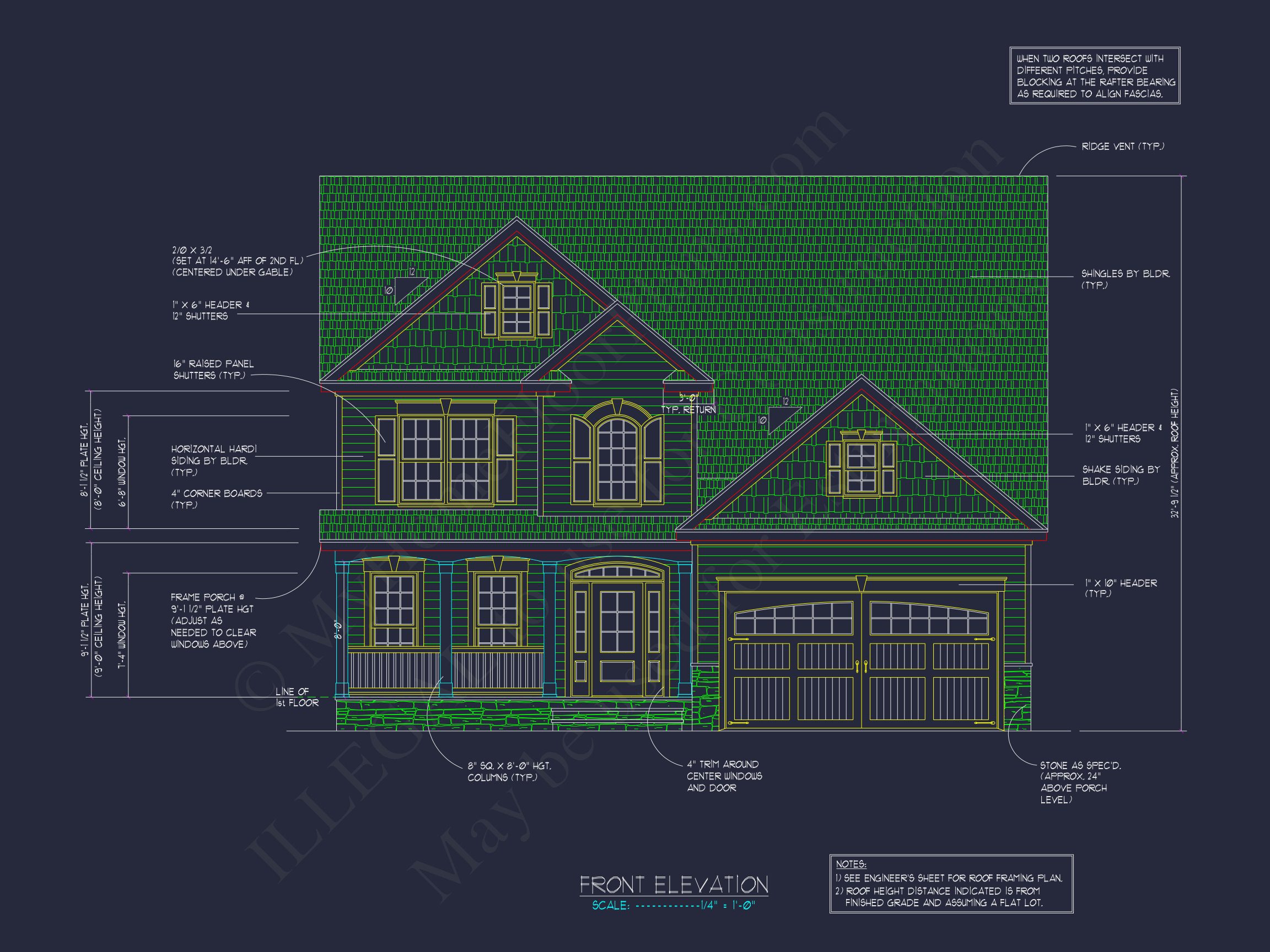 2-Story house Design Blueprint with 3-Bedroom Floor Plans