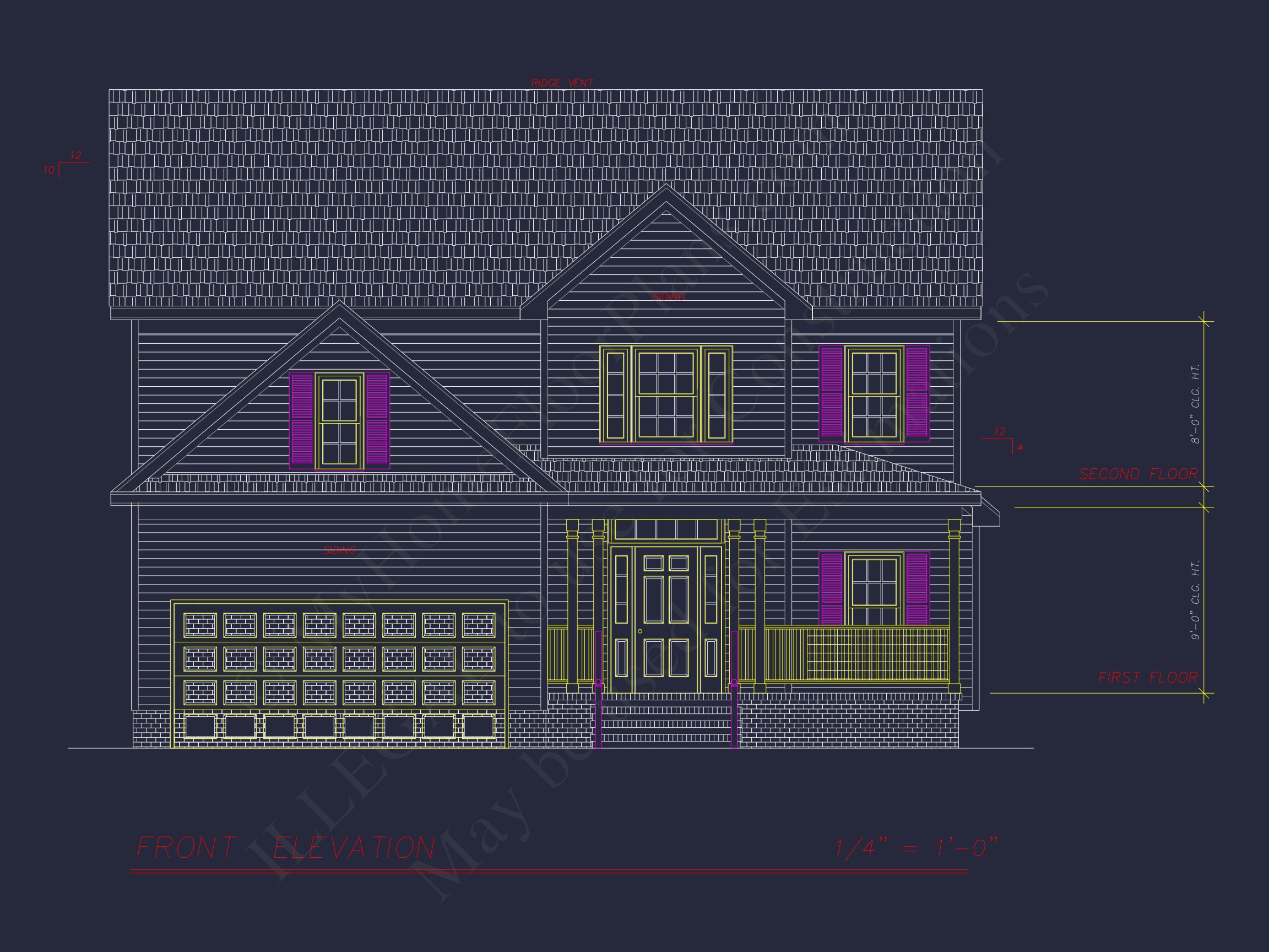 2-Story house Plan with 3 Bedrooms,CAD Designs & Blueprint