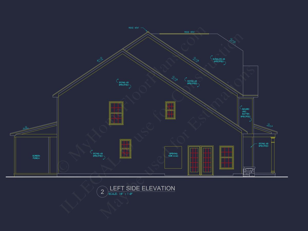 2-Story Traditional house Plan with 4 Bedrooms and Open Floor Plan