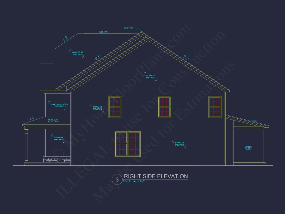 2-Story Traditional house Plan with 4 Bedrooms and Open Floor Plan