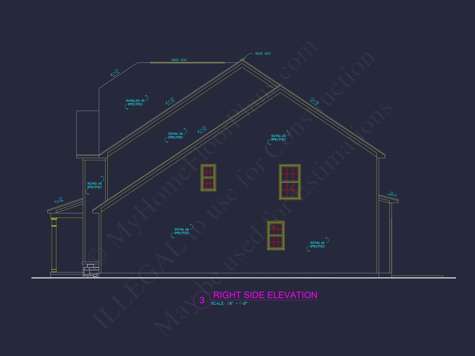 2 Story Traditional house Plan with 4 Bedrooms and Open Floor Plan