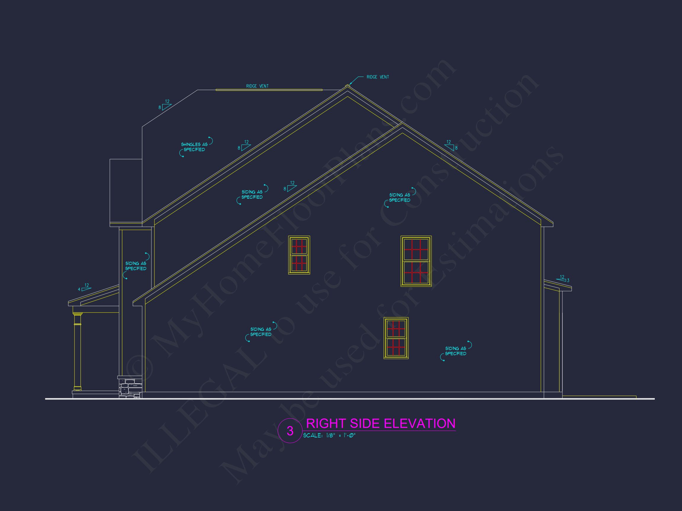2 Story Traditional house Plan with 4 Bedrooms and Open Floor Plan