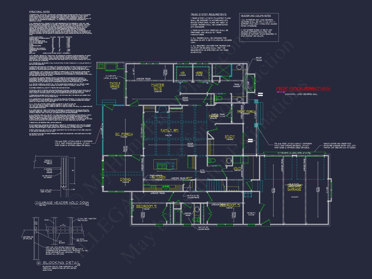2-Story, 5-Bed Traditional house Floor Plan & Blueprint