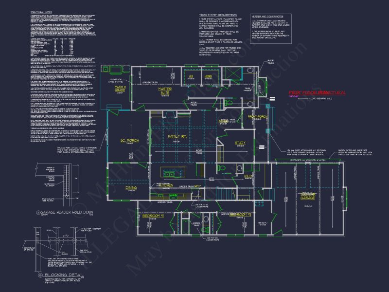 2-Story, 5-Bed Traditional house Floor Plan & Blueprint