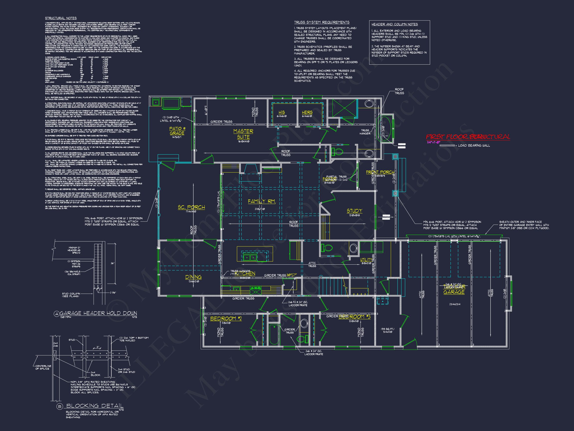 2-Story,5-Bed Traditional house Floor Plan & Blueprint