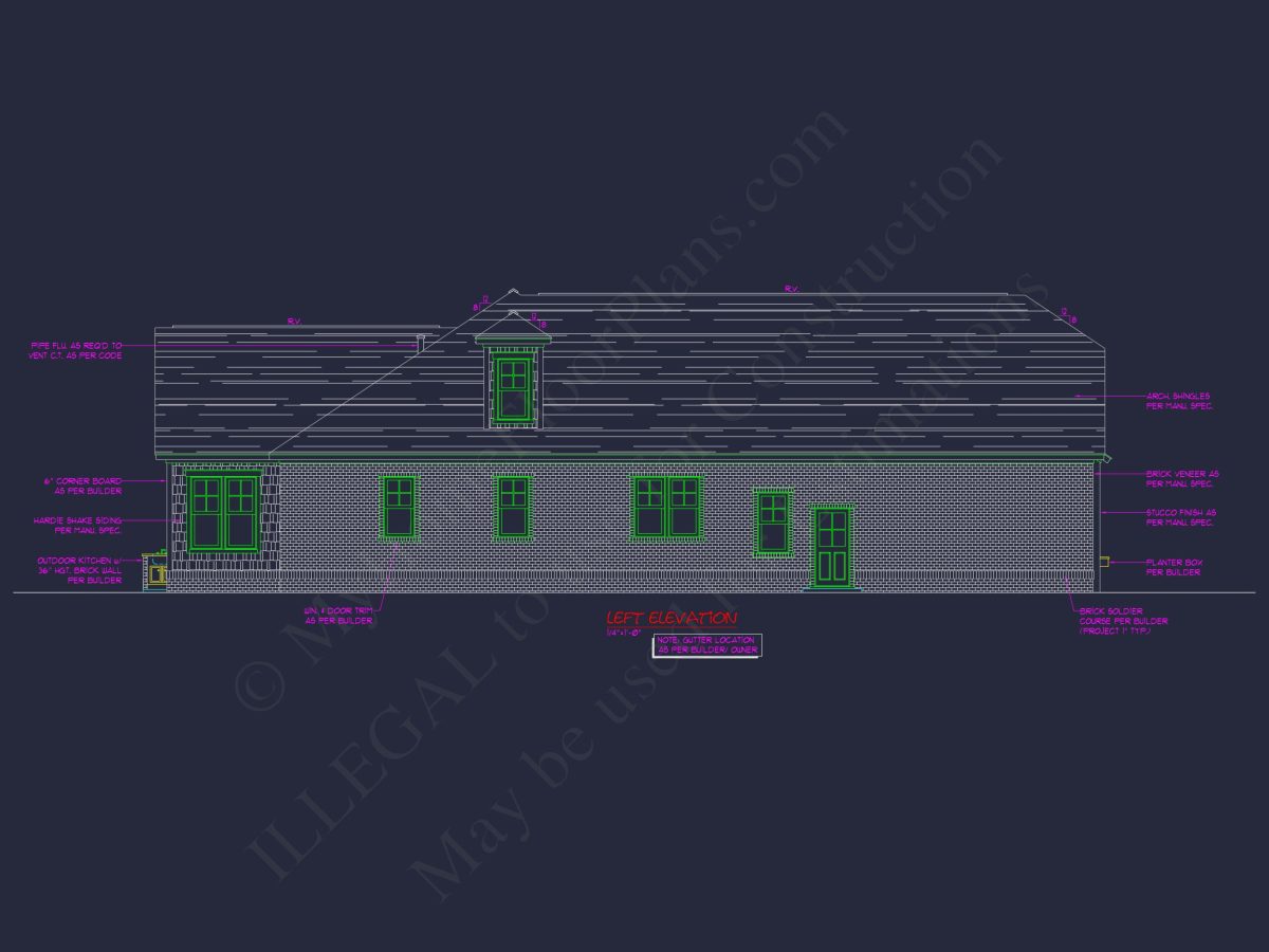 2-Story, 5-Bed Traditional house Floor Plan & Blueprint