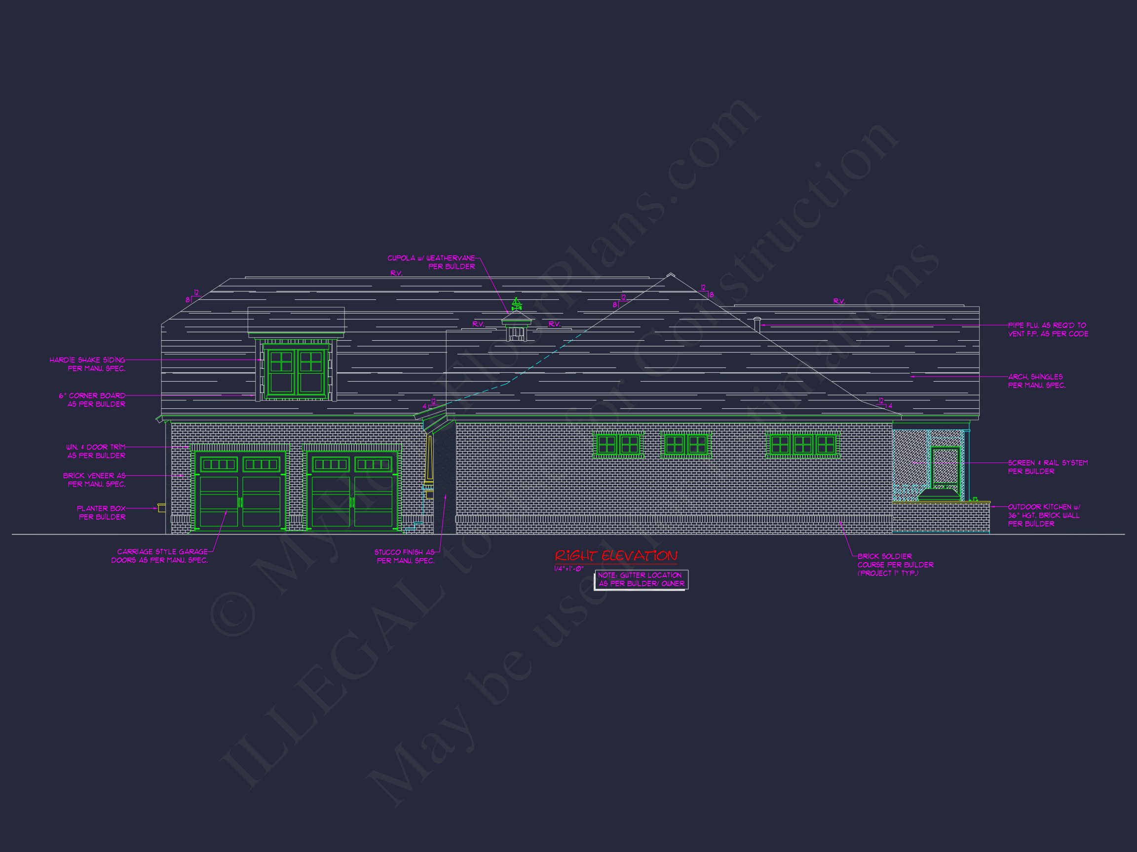 2-Story,5-Bed Traditional house Floor Plan & Blueprint