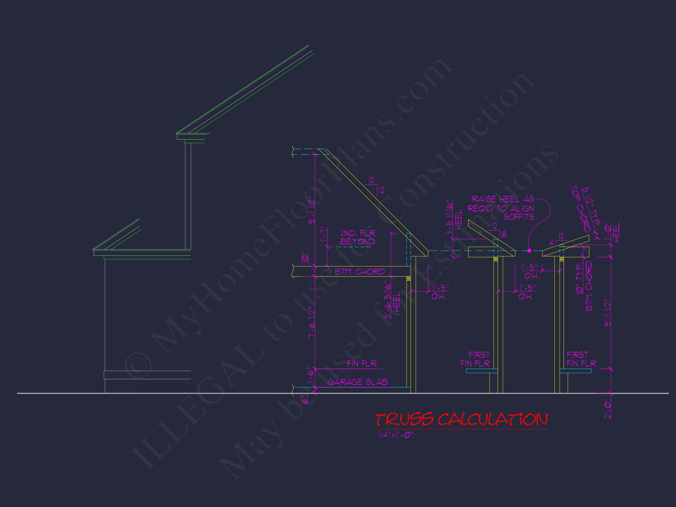 2-Story,5-Bed Traditional house Floor Plan & Blueprint