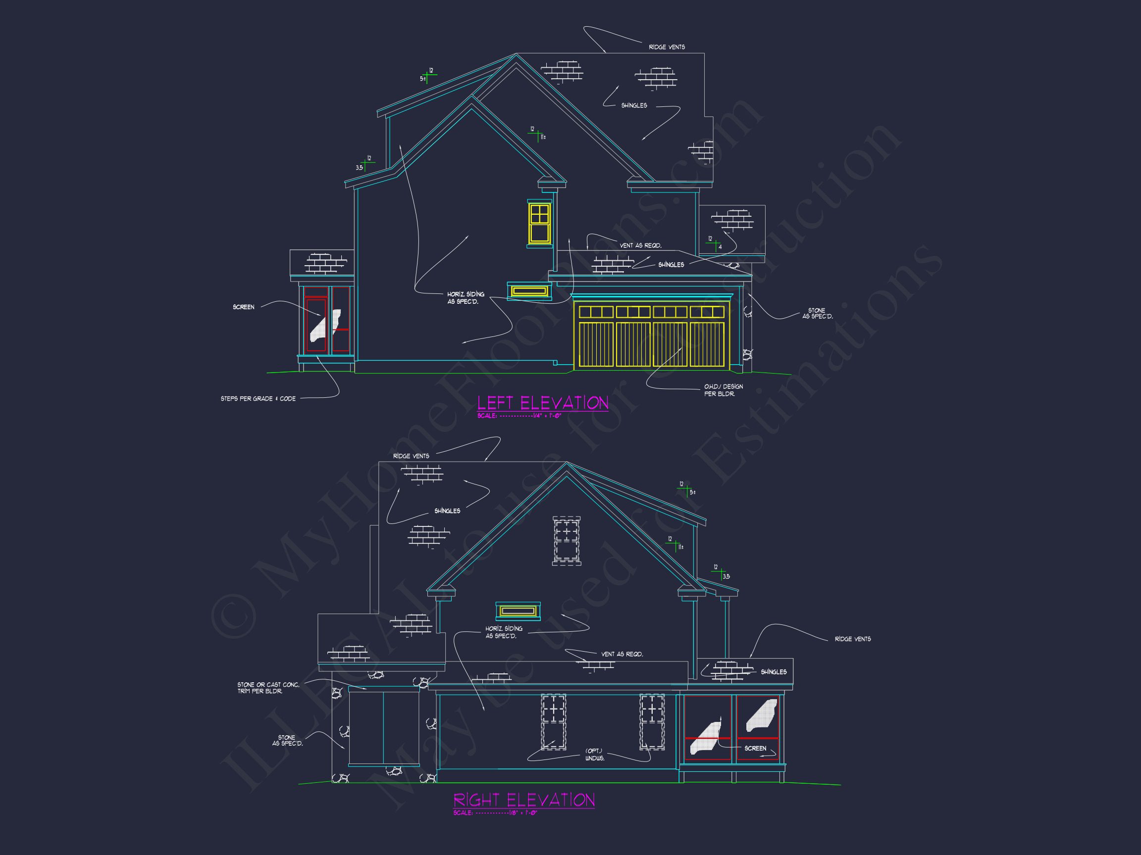 2.5 Story Craftsman house Plan with Spacious CAD Designs