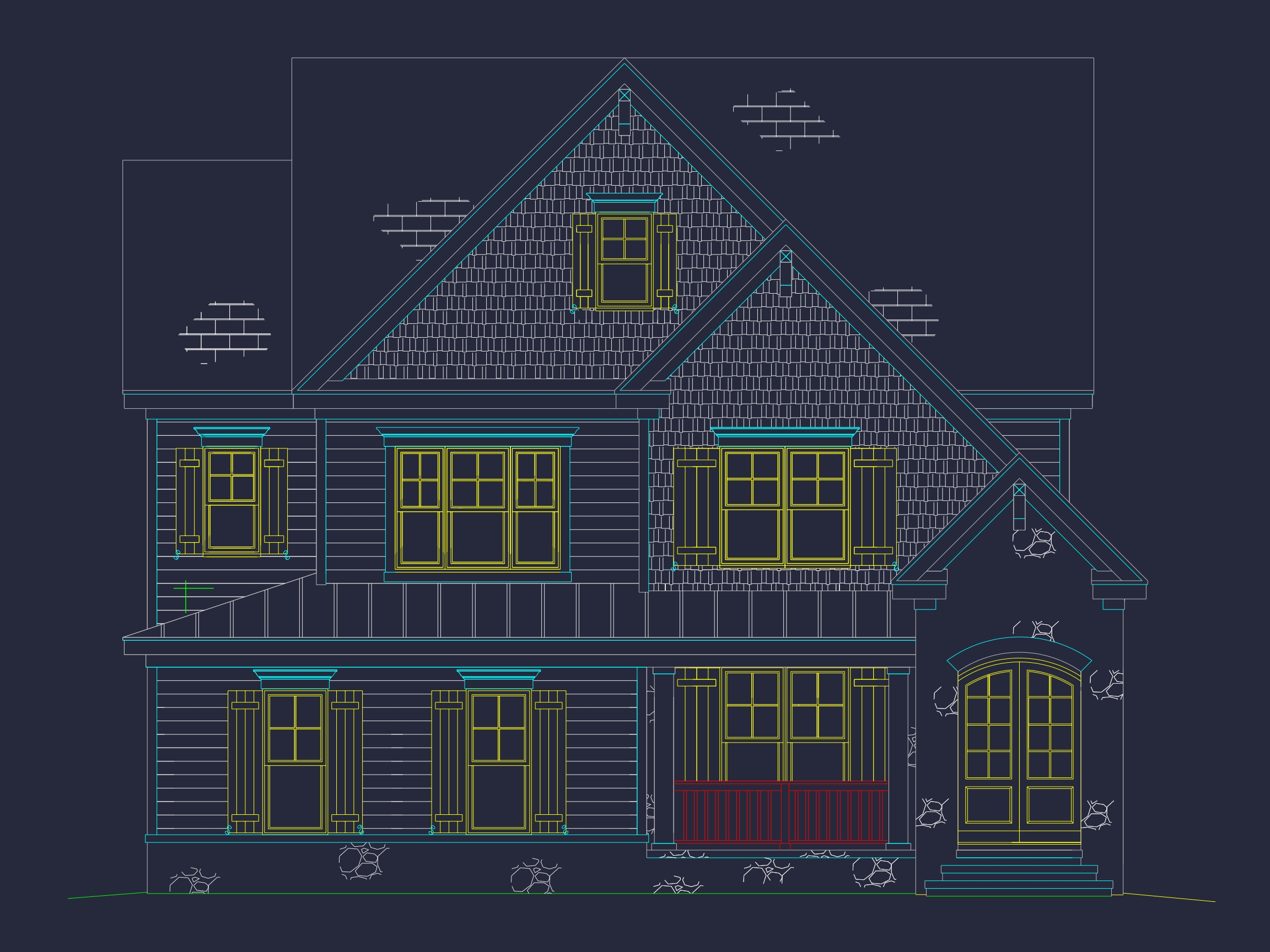 2.5 Story Craftsman Home Plan with Spacious CAD Designs