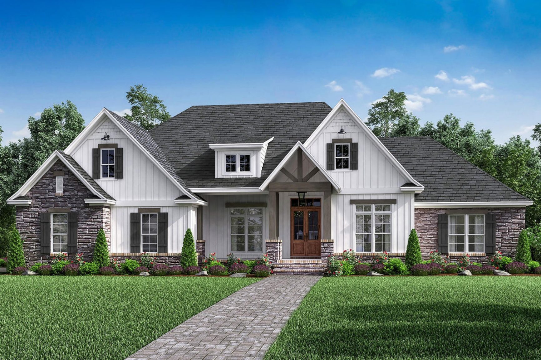 Craftsman house Plan with Bonus Room and Spacious Floor Plan