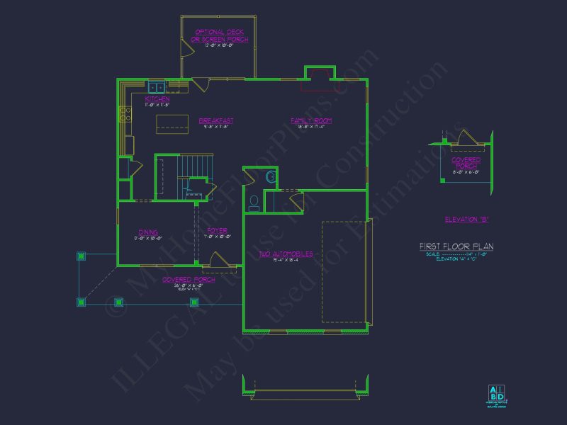 2280 Sq Ft 4-Bedroom 2-Story Traditional house Plan & Blueprint Designs