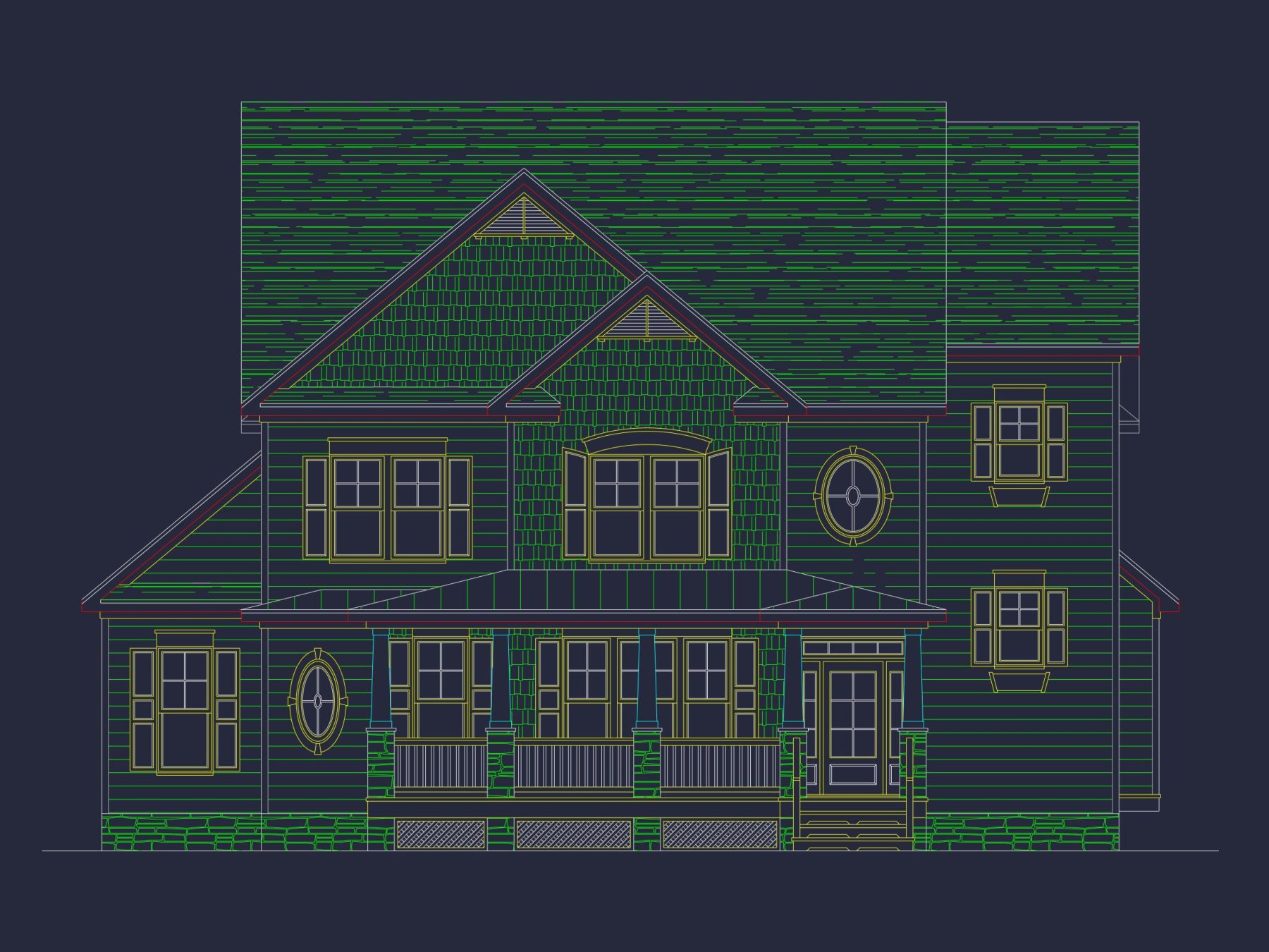 2872 SqFt 4-Bedroom Traditional house Plan & Blueprint