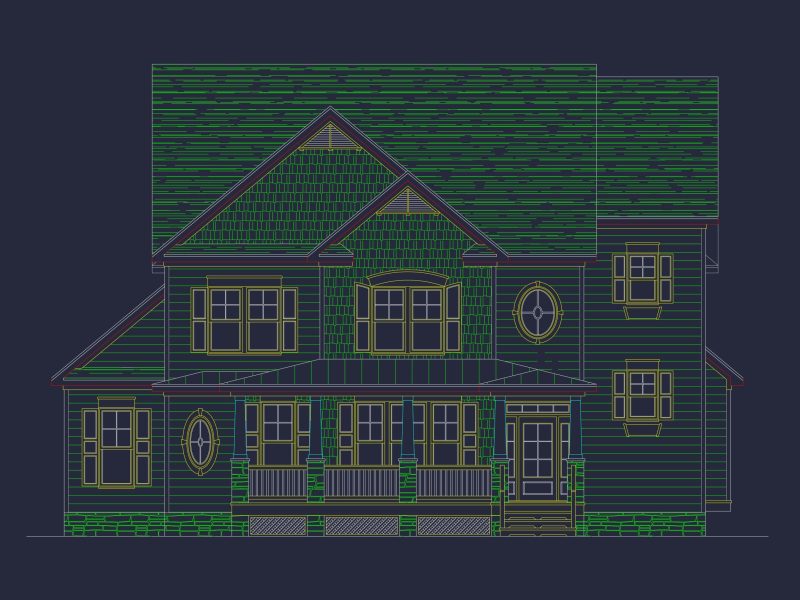 2872 SqFt 4-Bedroom Traditional house Plan & Blueprint