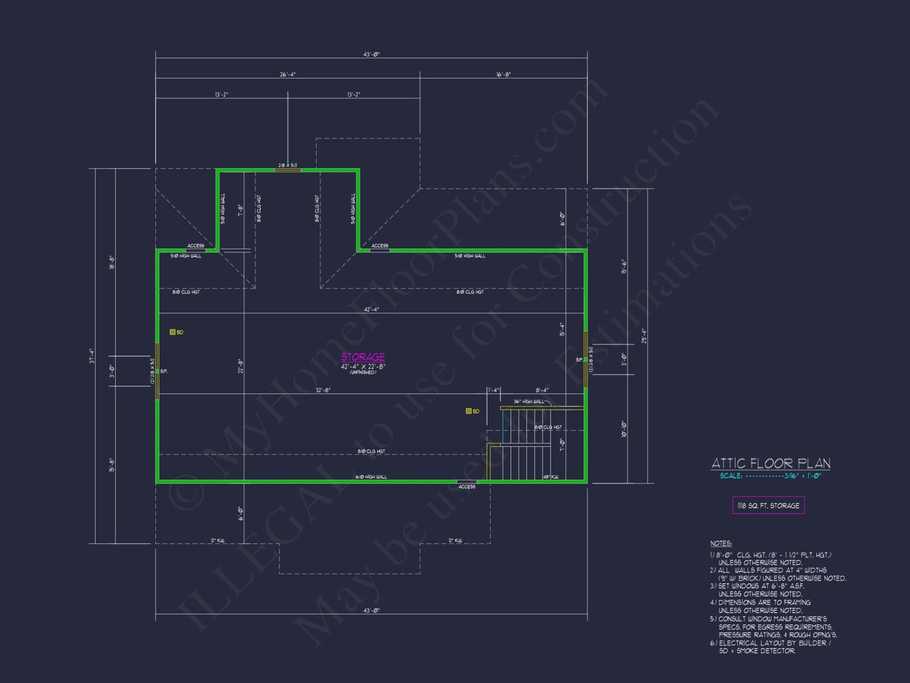 2872 SqFt 4-Bedroom Traditional house Plan & Blueprint