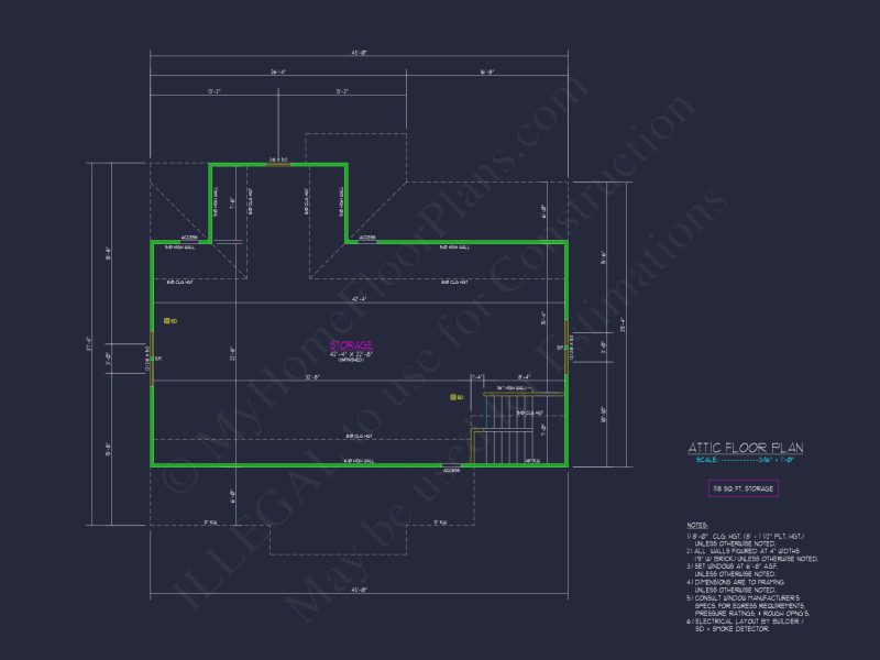 2872 SqFt 4-Bedroom Traditional house Plan & Blueprint