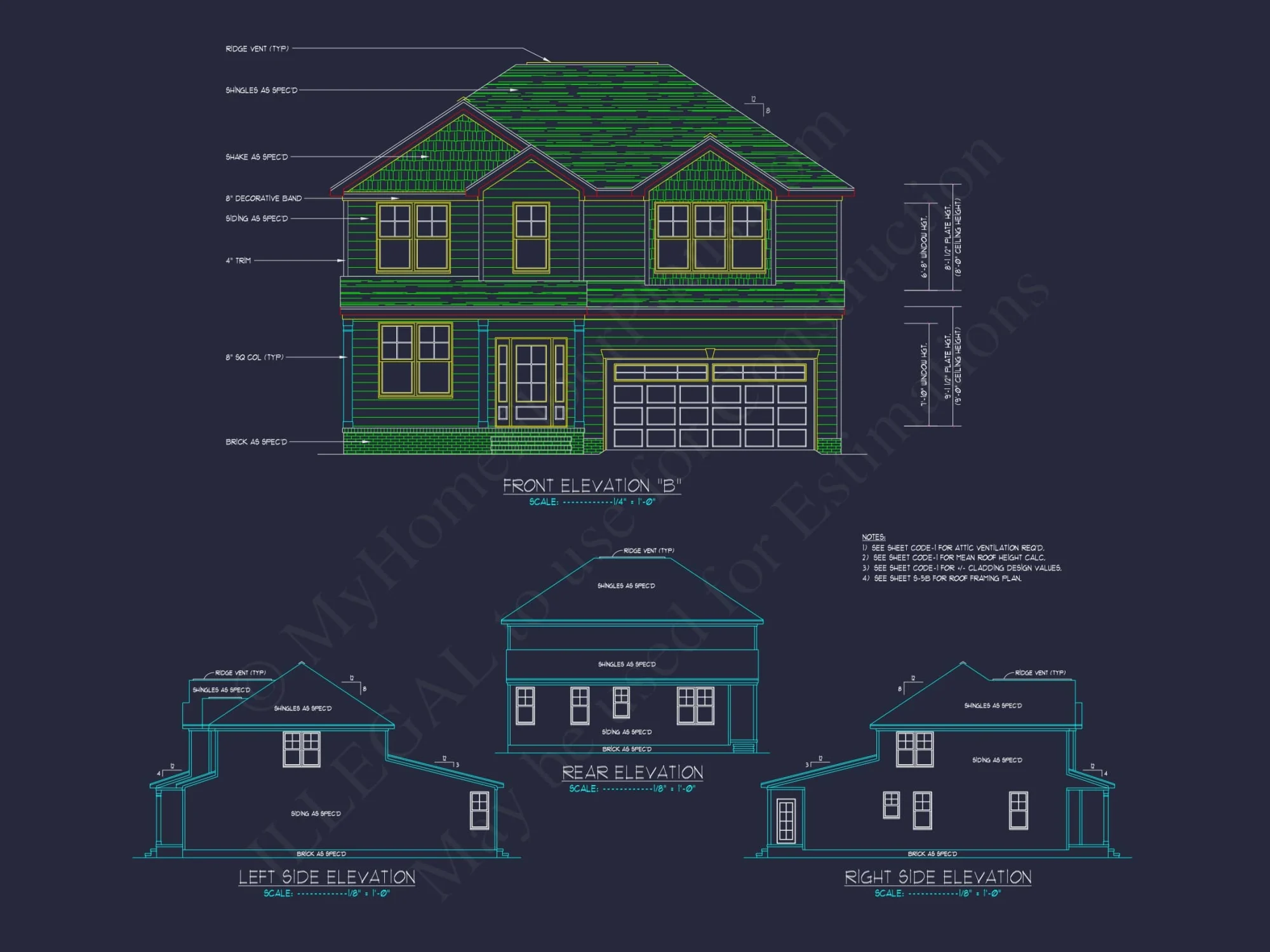 3 Bedroom house Plan with CAD Blueprints for Modern Designs
