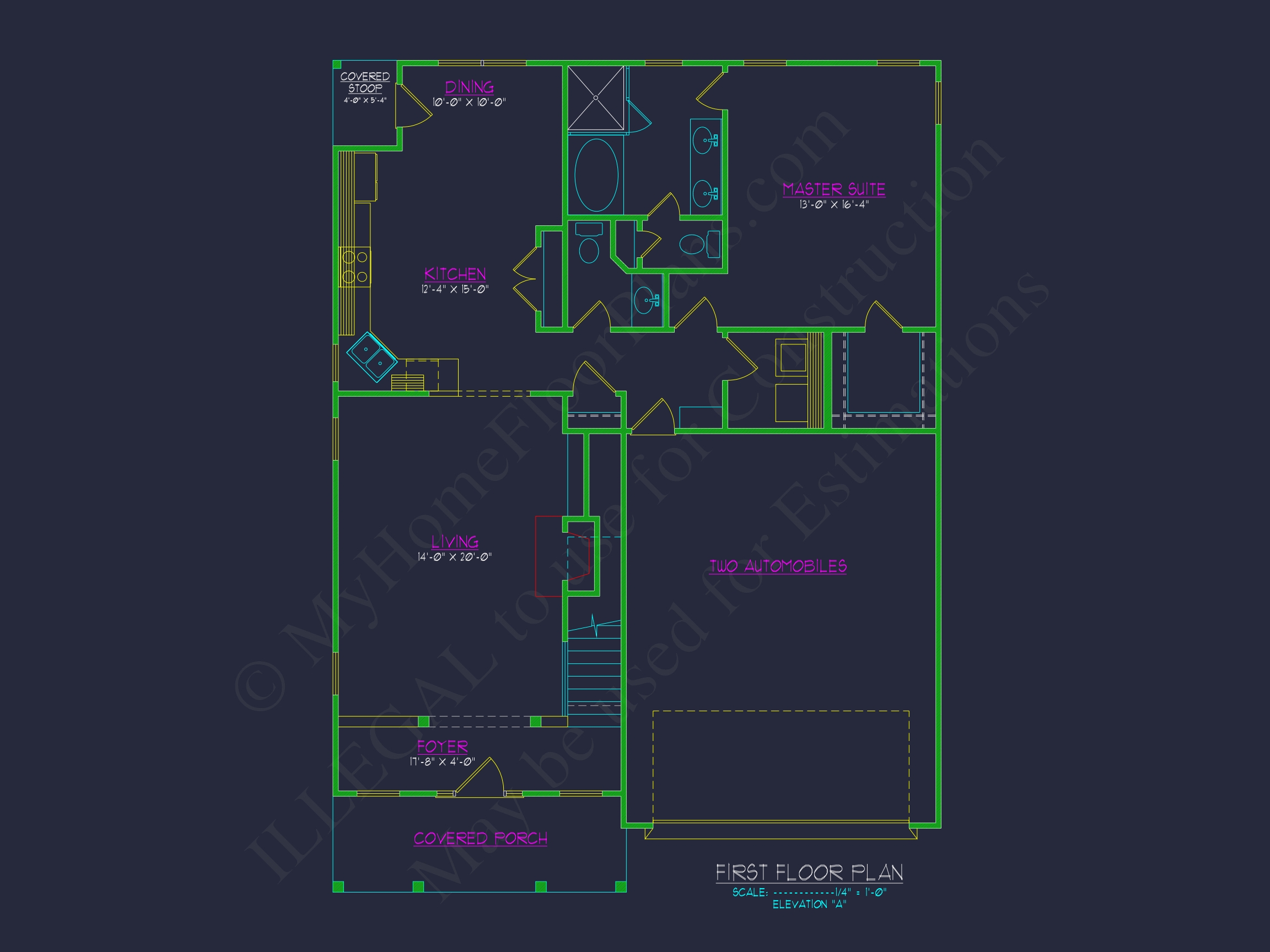 3 Bedroom Home Plan with CAD Blueprints for Modern Designs