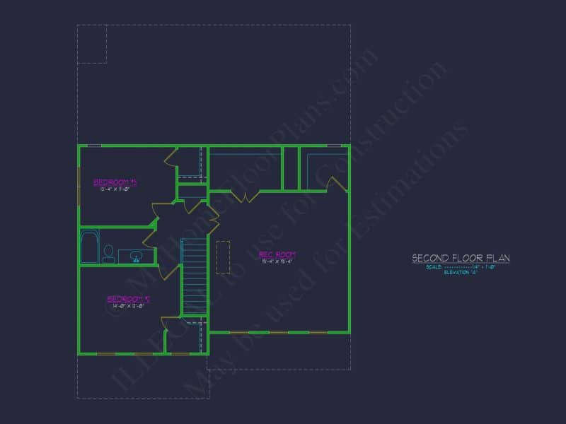 3 Bedroom house Plan with CAD Blueprints for Modern Designs