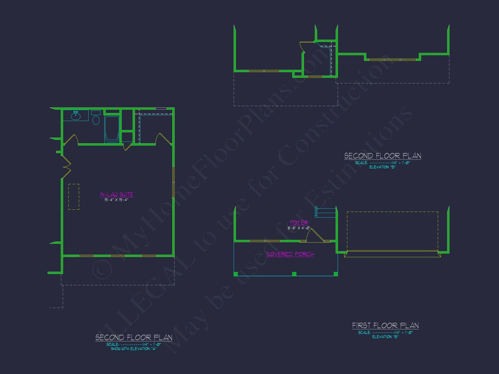 3 Bedroom house Plan with CAD Blueprints for Modern Designs