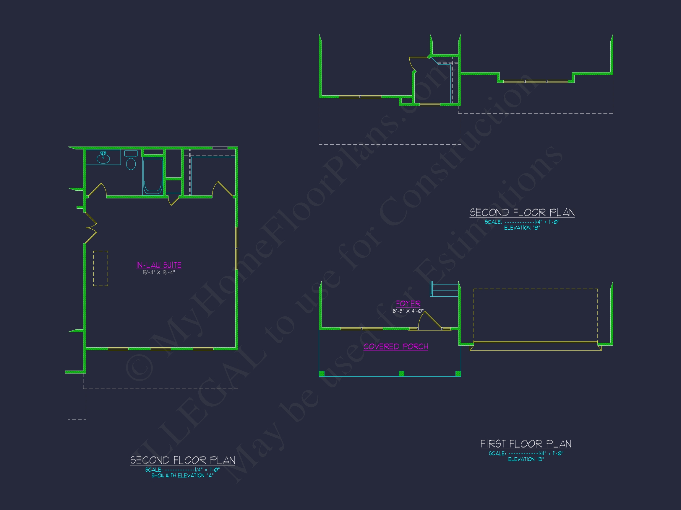 3 Bedroom Home Plan with CAD Blueprints for Modern Designs