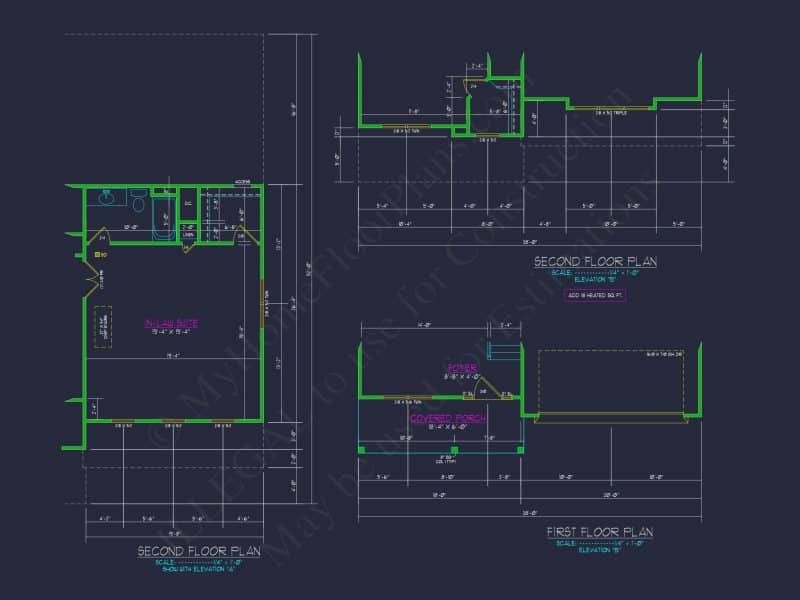3 Bedroom house Plan with CAD Blueprints for Modern Designs