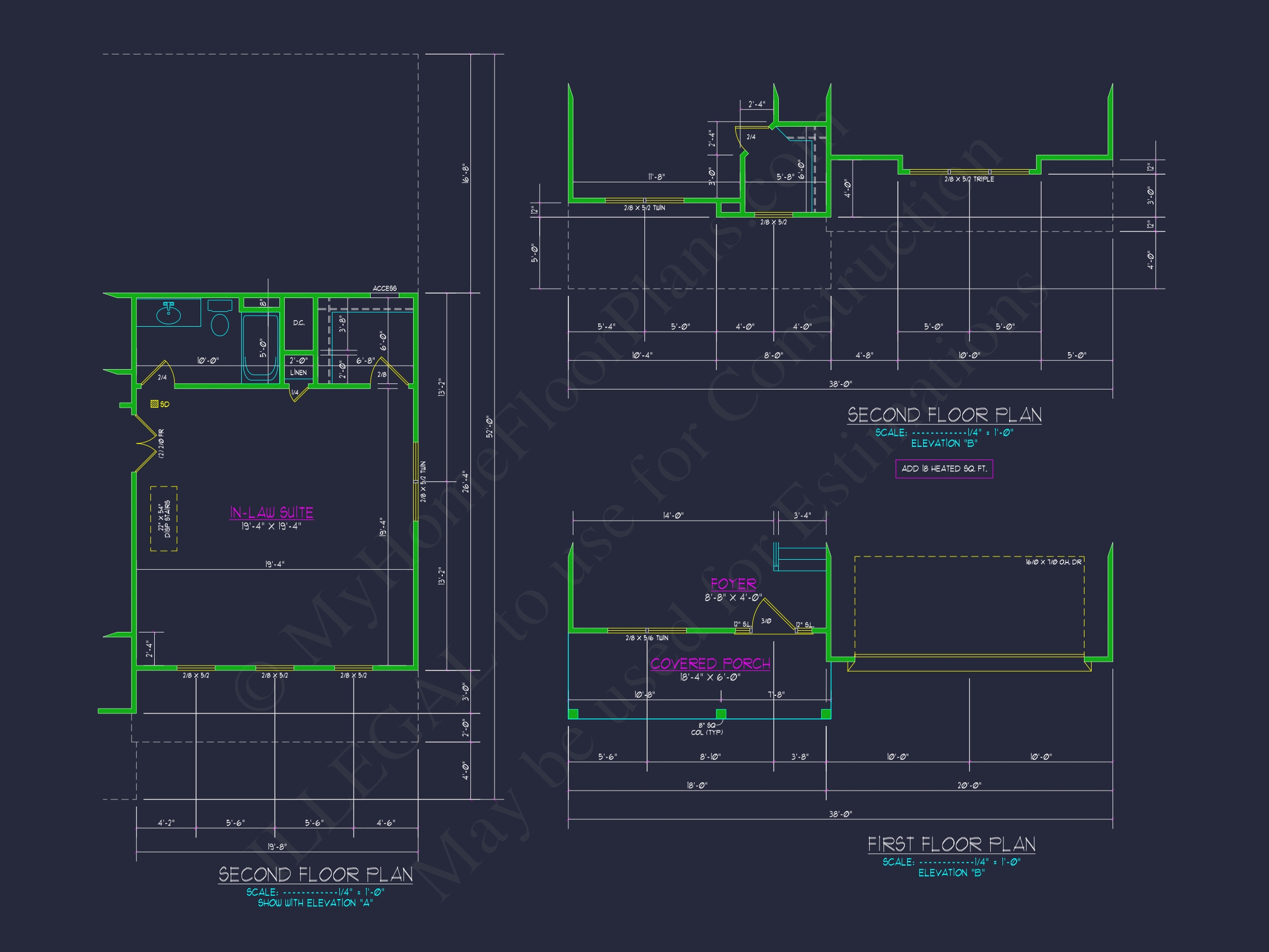 3 Bedroom Home Plan with CAD Blueprints for Modern Designs